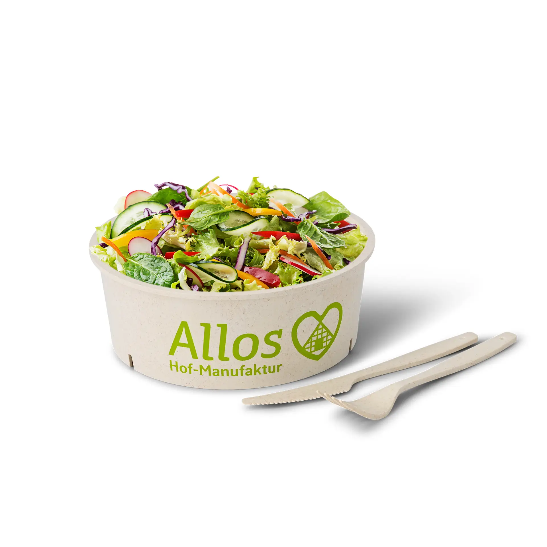 Bol réutilisable personnalisé, 650 ml, blanc crème