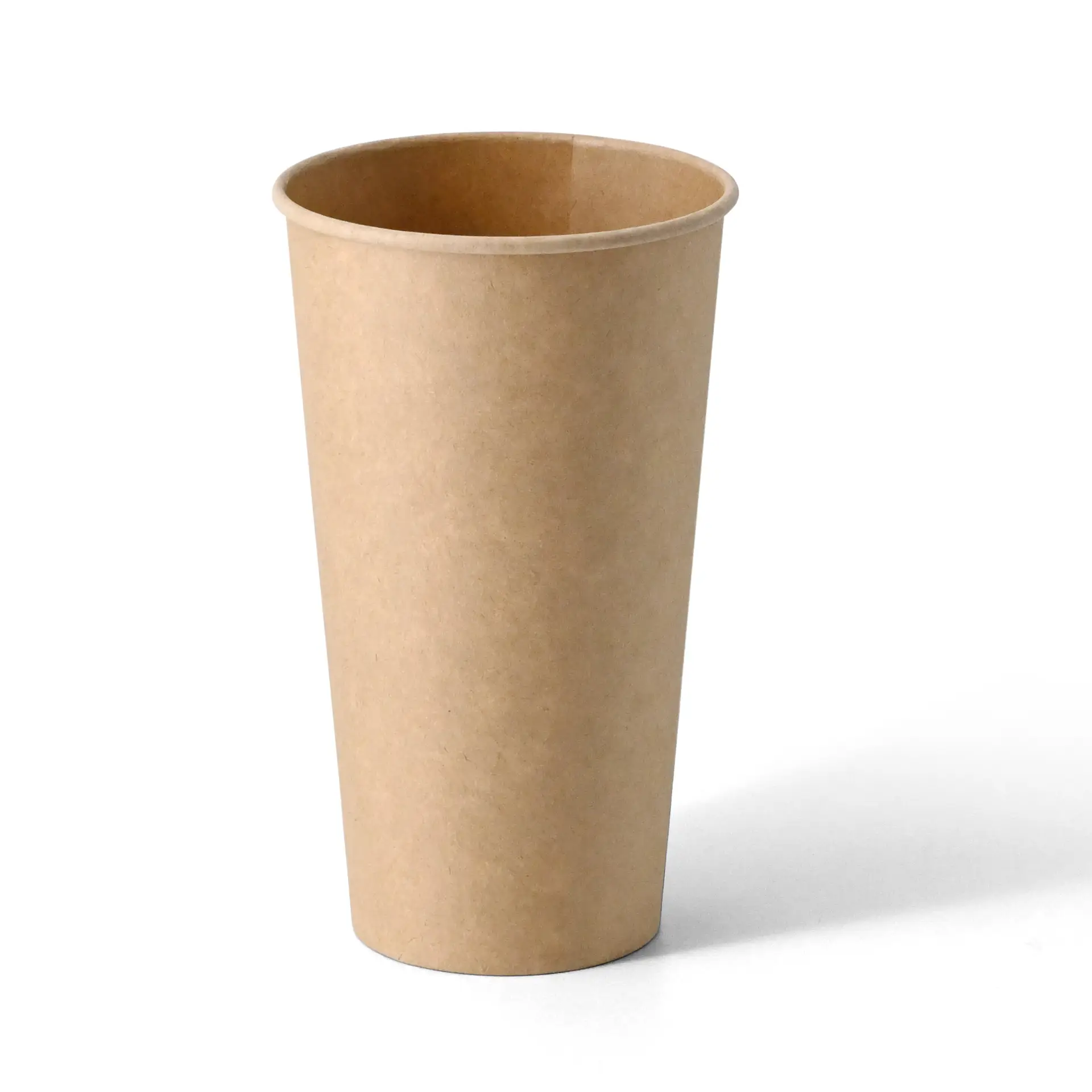 Gobelet en papier simple paroi, 500 ml, revêtu de PLA, adapté aux boissons chaudes et froides, biodégradable et compostable.