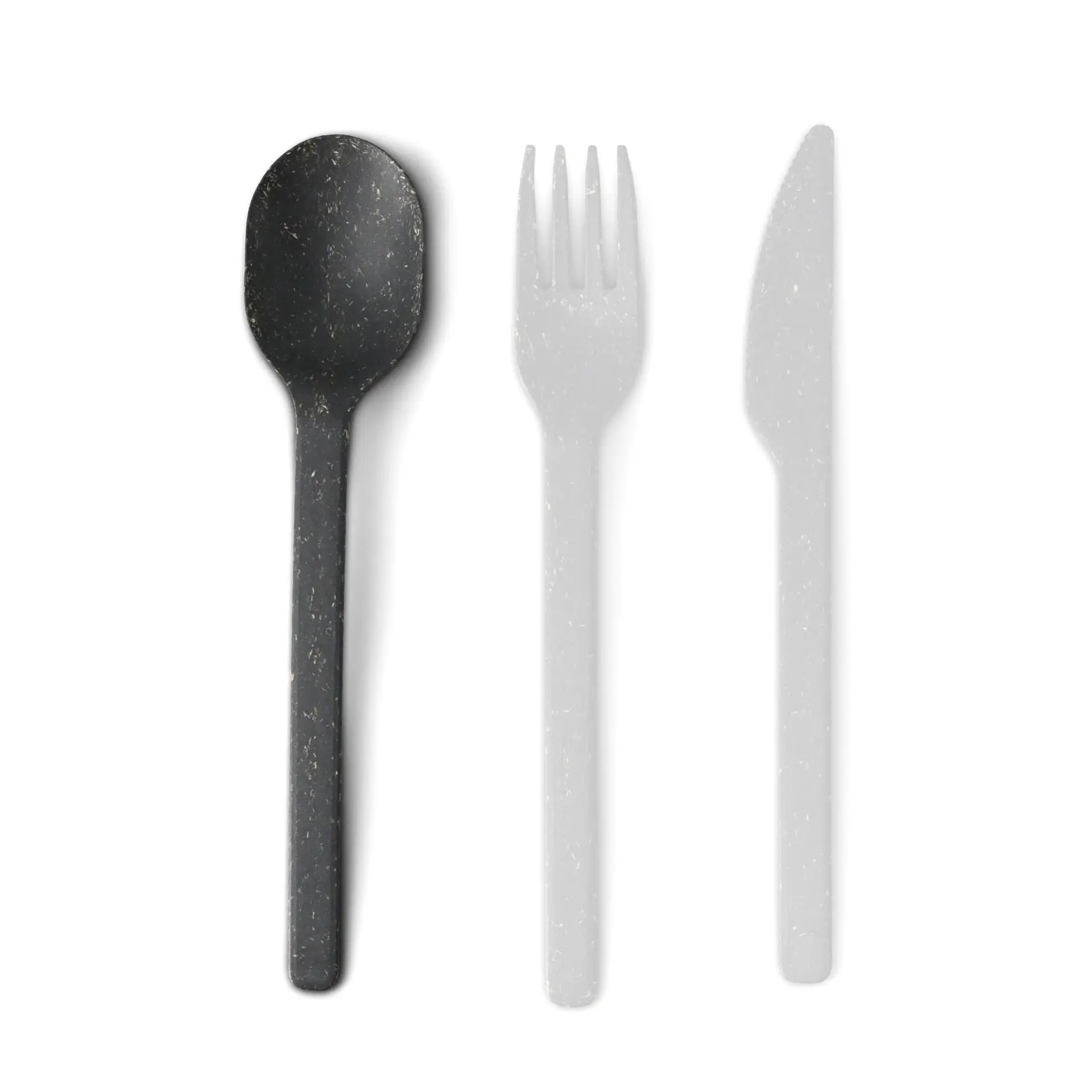 Cuillère réutilisable "merways Cutlery" 18 cm, poivre / gris