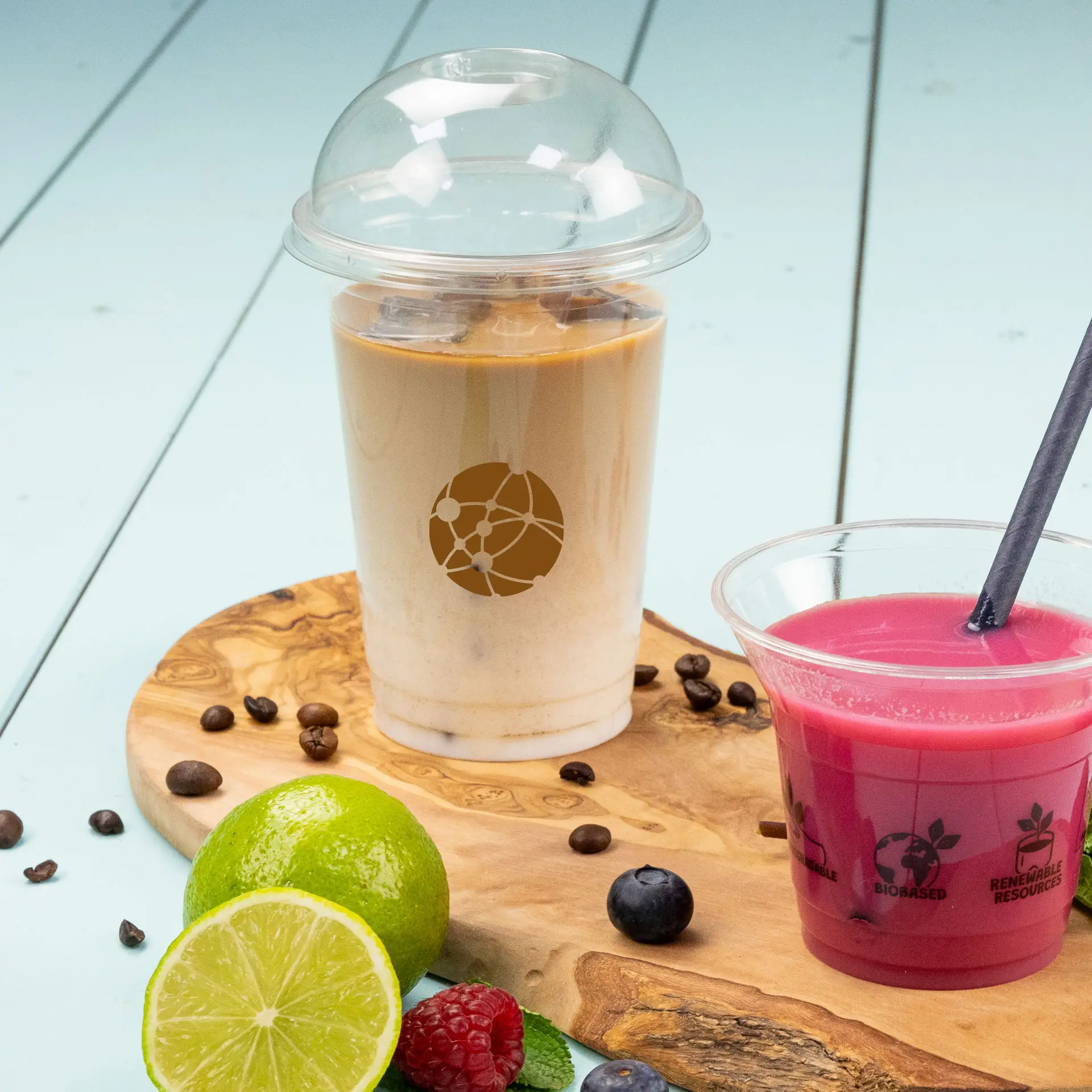 Gobelets en plastique personnalisés 400 ml / 16 oz, transparents, PLA