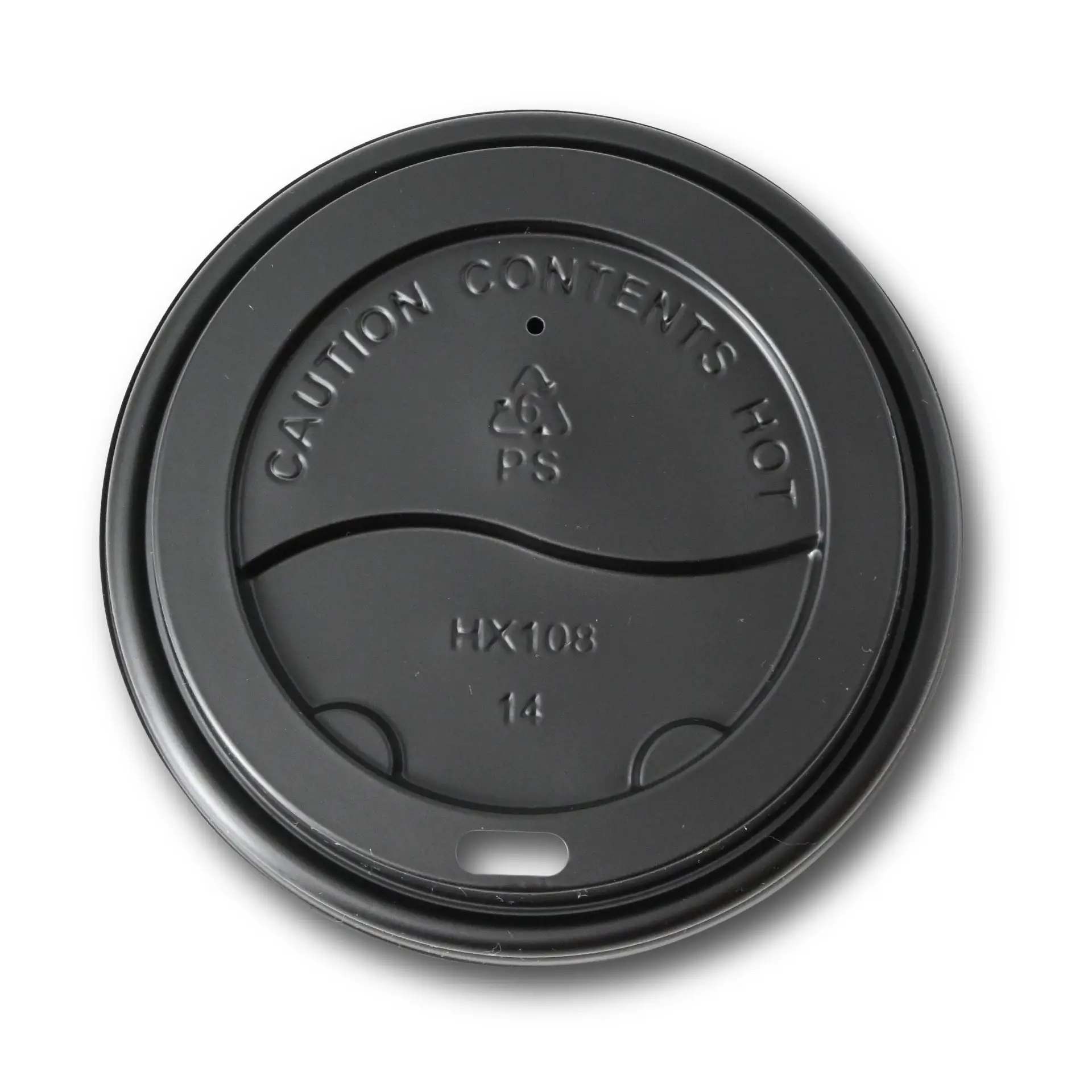 Couvercle en PS Ø 90 mm, noir, avec ouverture pour boire con10041-01-1-ps-deckel-90-mm-schwarz-trinkoeffnung-1