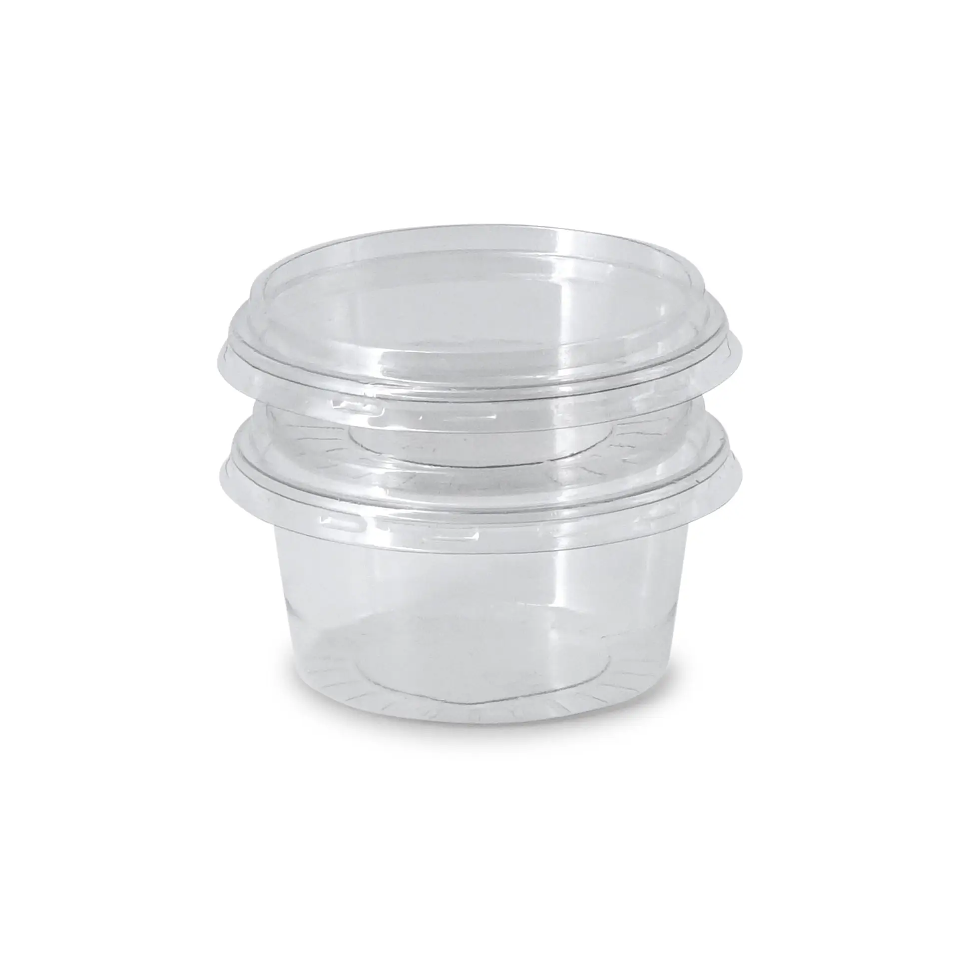 Pot à portions en rPET 50 ml, Ø 75 mm, transparent