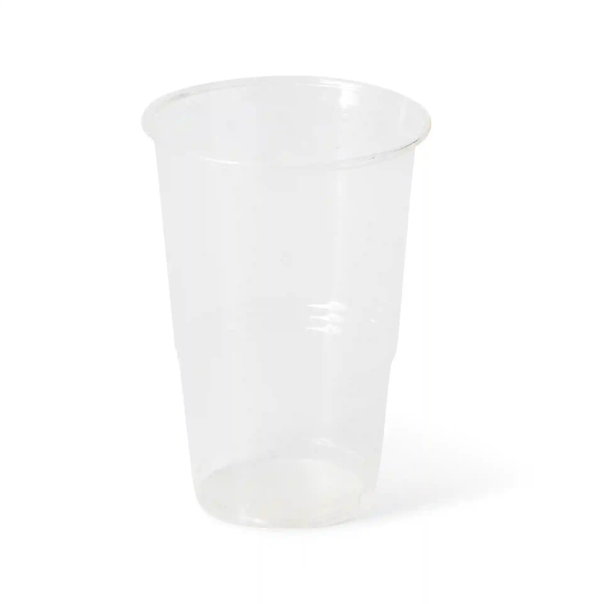 Gobelet transparent de 10 oz en PLA, d'une hauteur de 110 mm et d'un diamètre supérieur de 77 mm.