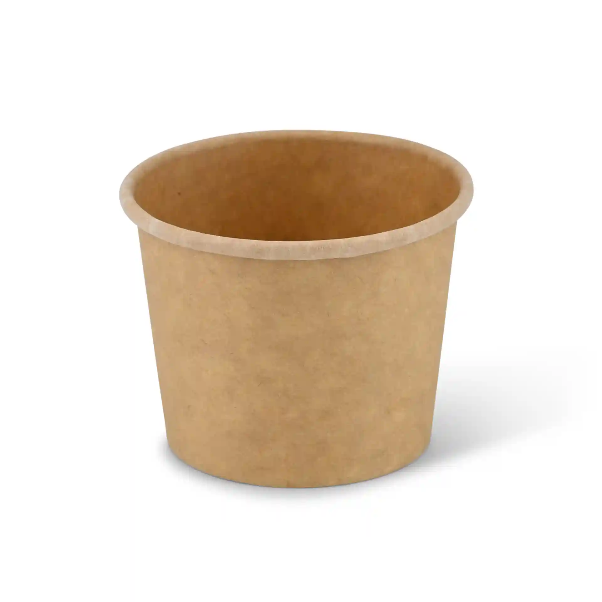 Gobelet en papier brun d'une hauteur de 47 mm et d'un diamètre supérieur de 62 mm.