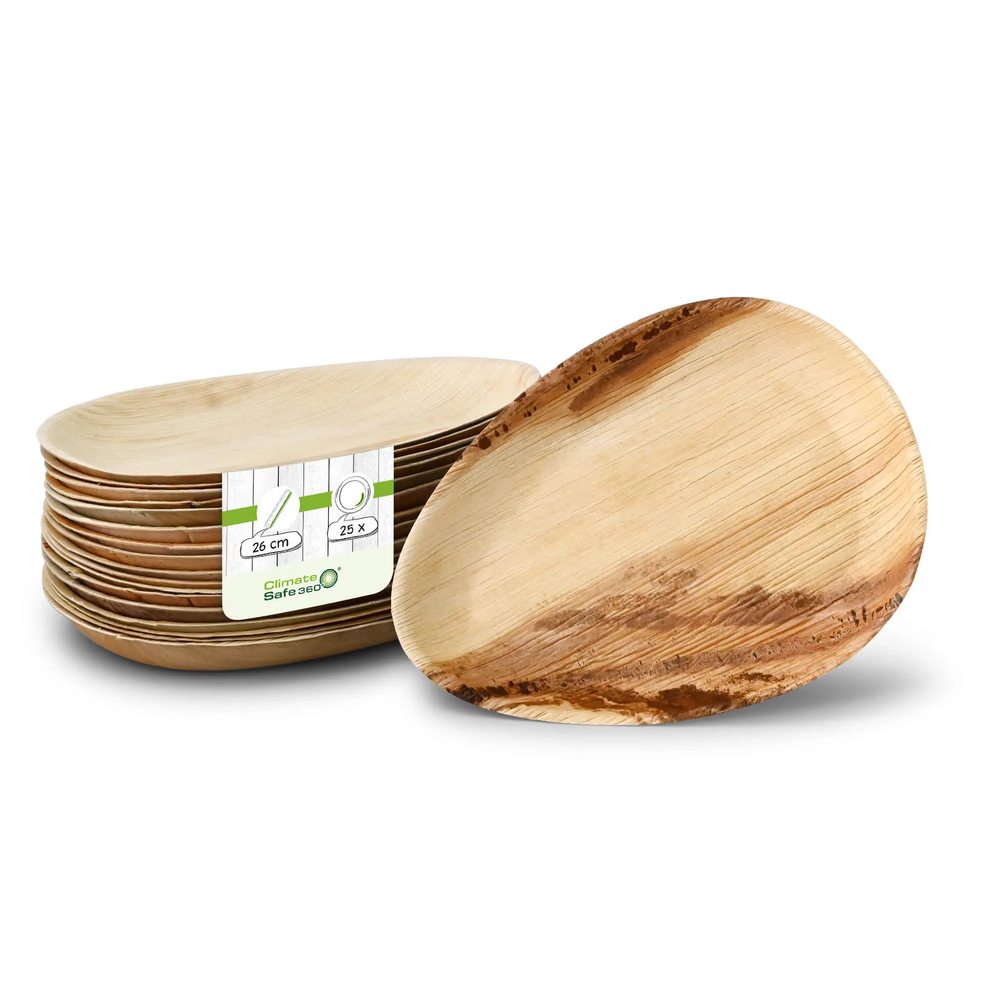 Assiette en feuille de palmier "Palmware®" 26 cm Assiette en feuille de palmier "Palmware®" 26 cm