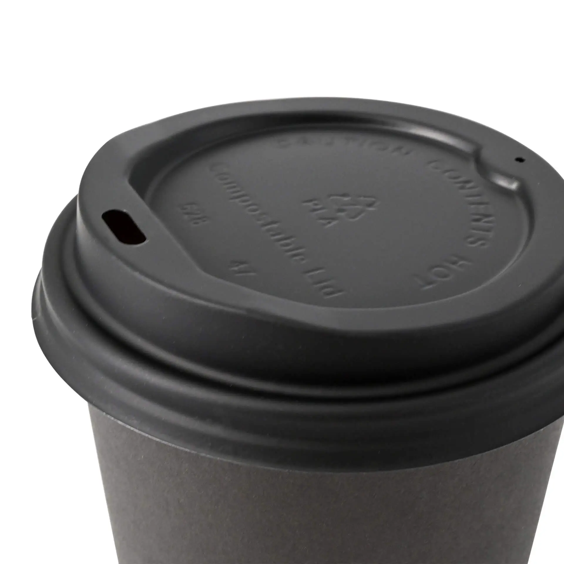 Couvercle en CPLA noir avec trou, Ø 90 mm dhd004061-cpla-deckel-90-mm-schwarz-trinkoeffnung-3