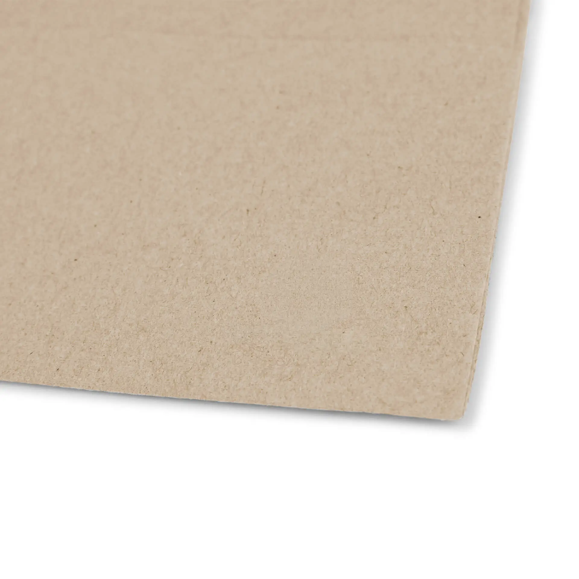 Image d'une serviette en papier non blanchie avec un symbole de recyclage vert et un texte indiquant qu'elle est fabriquée à partir de matériaux recyclés.