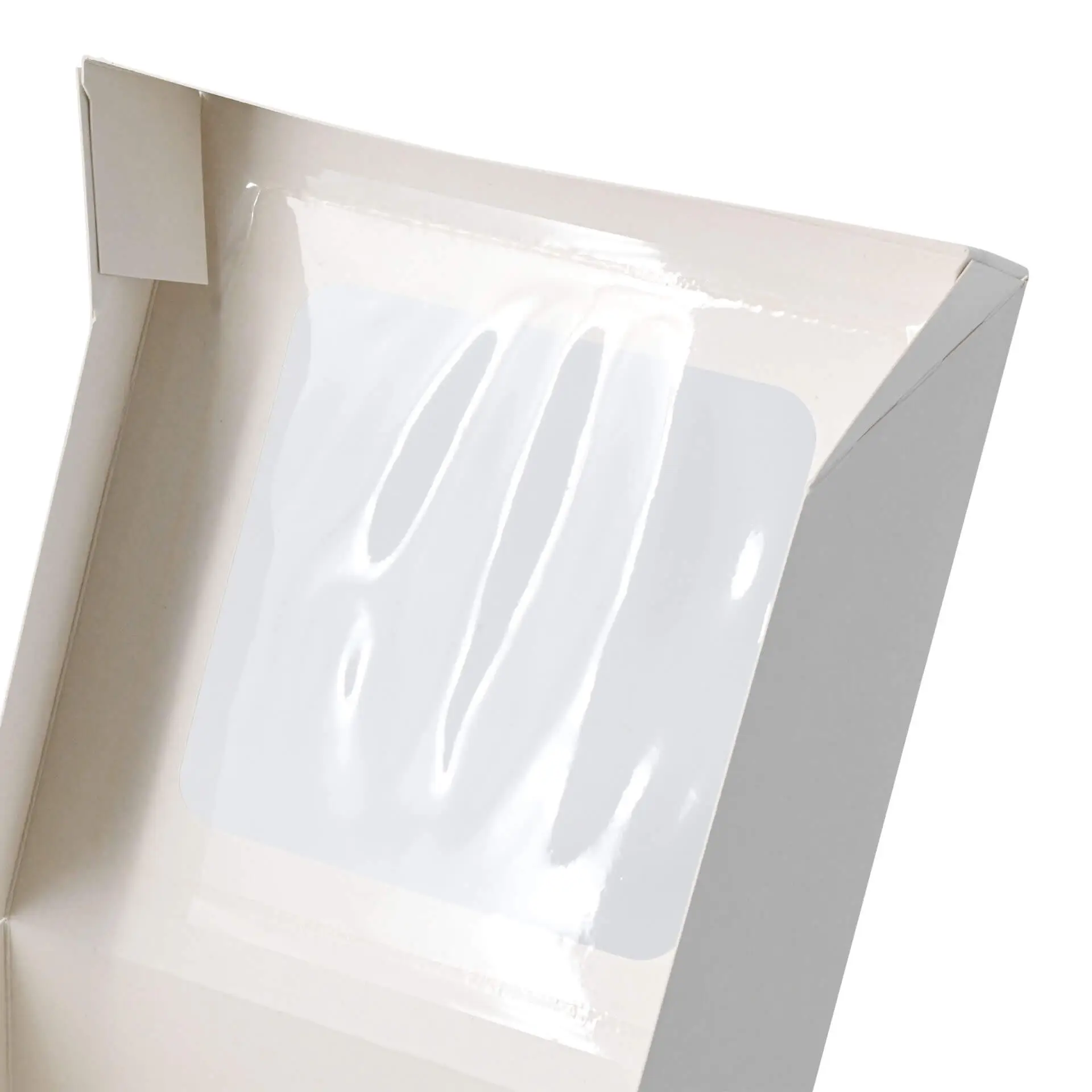 Boîtes à cupcakes (4 pièces), fenêtre en cellulose, blanches Boîtes à cupcakes (4 pièces), fenêtre en cellulose, blanches