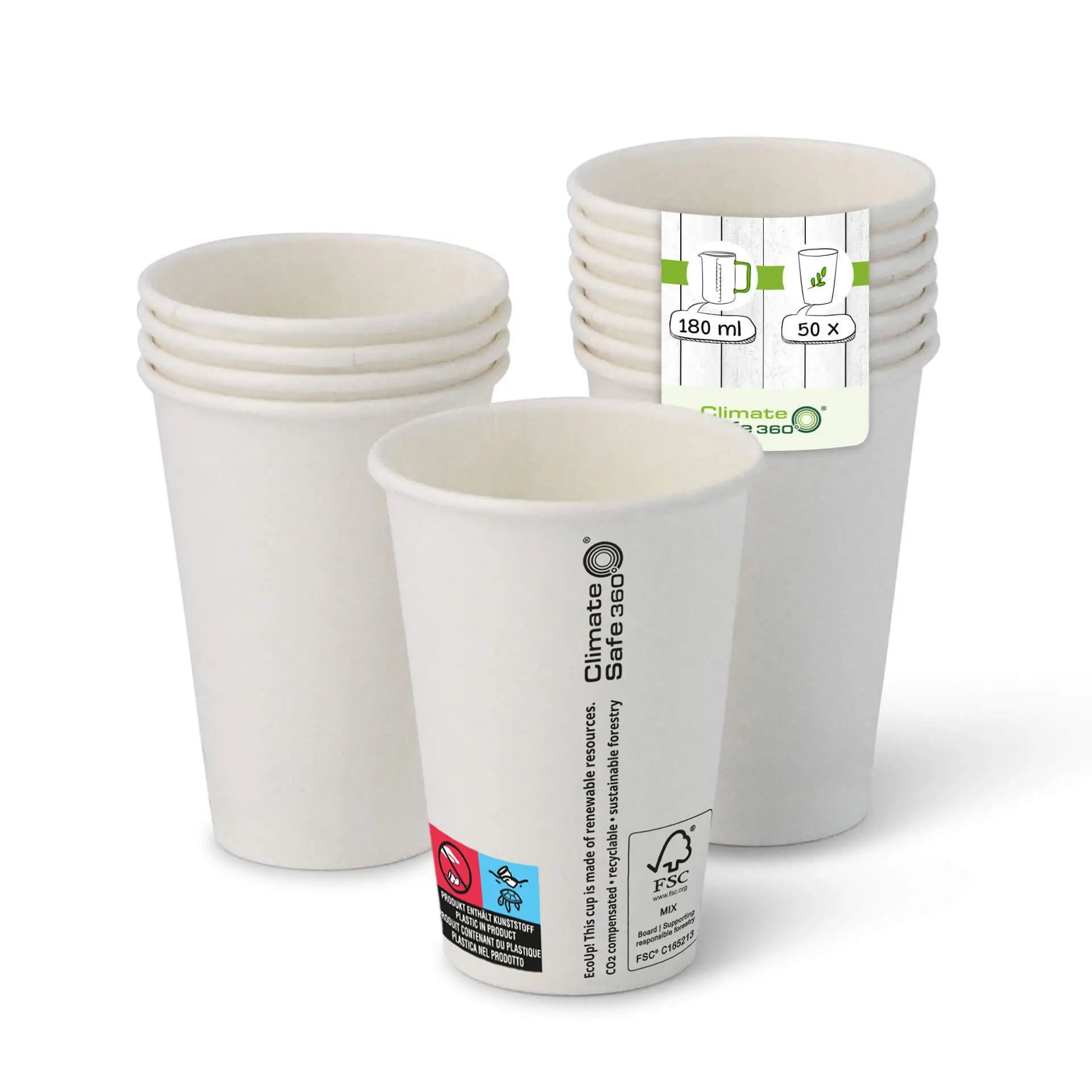 Gobelet vending (revêtu de PE) 18 cl / 7,5 oz, blanc