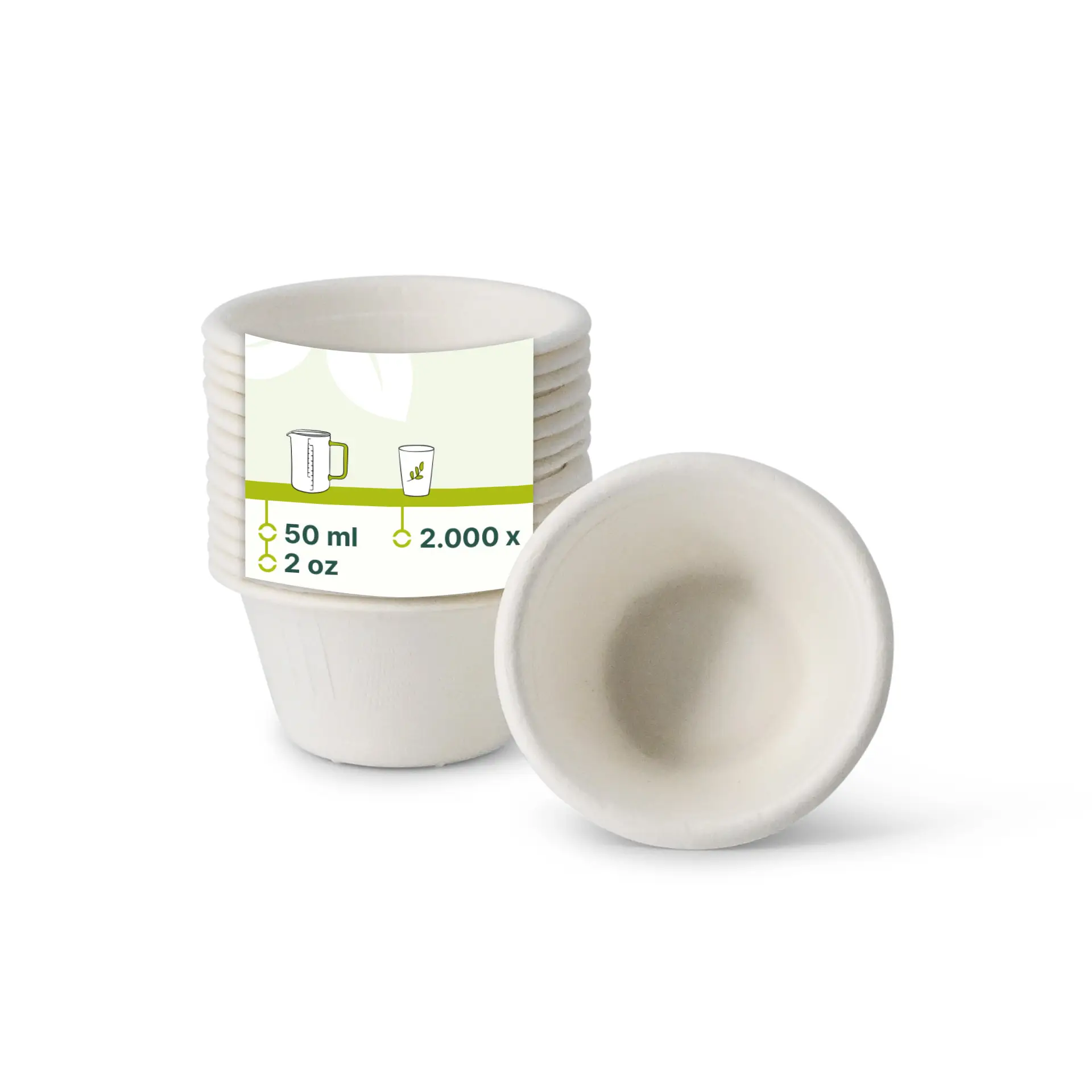 Petit pot en canne à sucre, 50 ml, Ø 62 mm, rond Petit pot en canne à sucre, 50 ml, Ø 62 mm, rond
