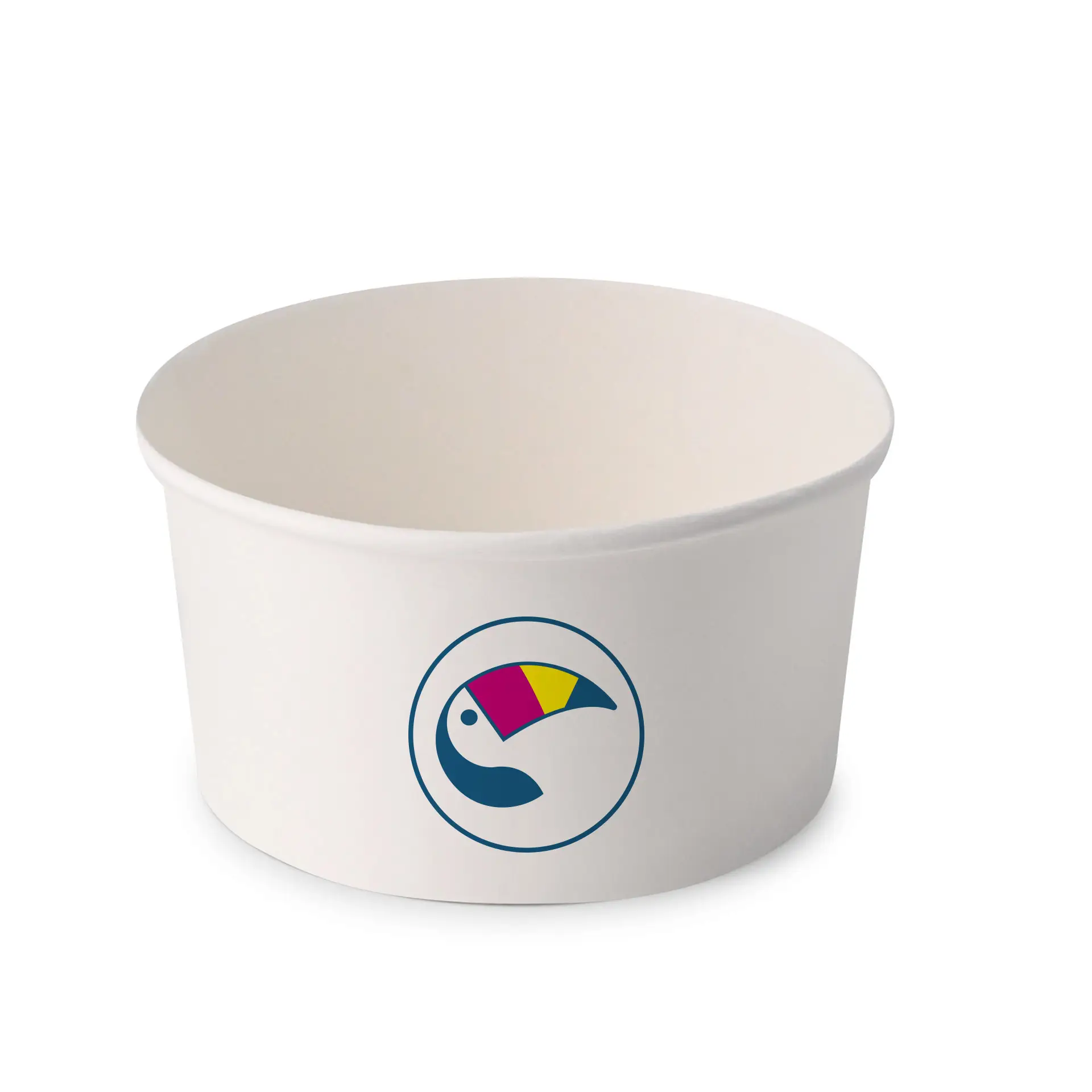 Bols à salade personnalisés / Bowls personnalisés, 800 ml, Ø 150 mm, blanc, avec revêtement PE