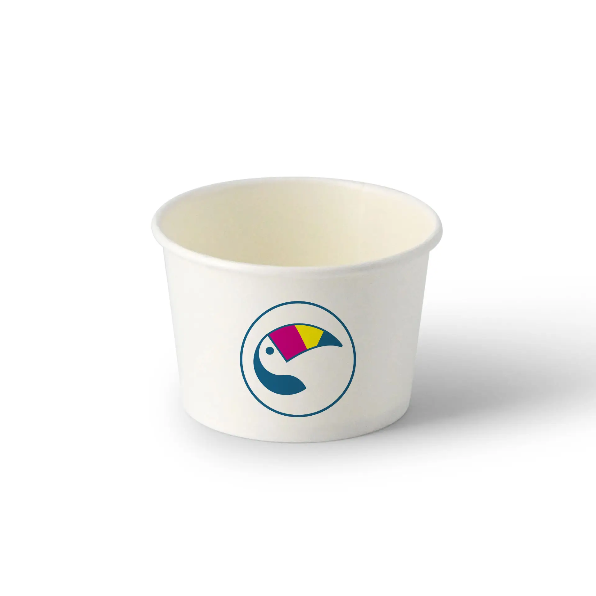Pots à glace personnalisés 75 ml / 3 oz, blanc, revêtement PE