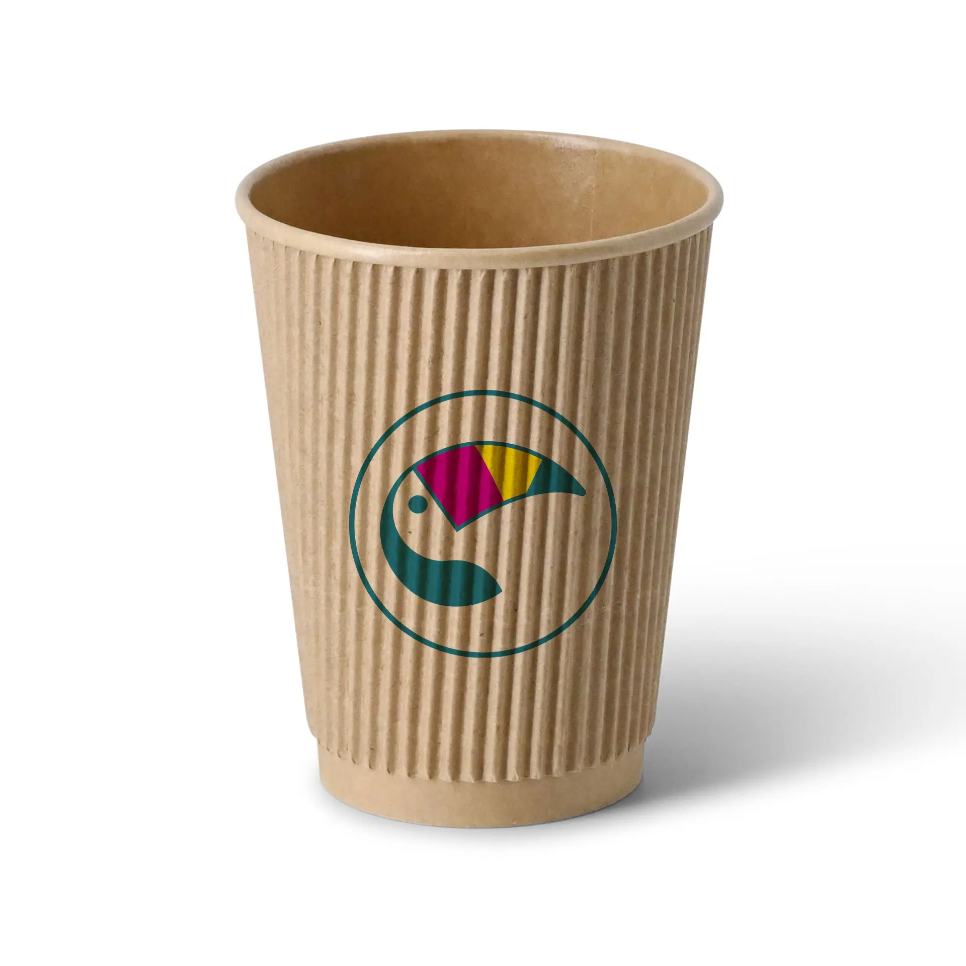 Gobelet à double paroi personnalisé, 300 ml / 12 oz, brun, enduit PLA Gobelet à double paroi personnalisé, 300 ml / 12 oz, brun, enduit PLA