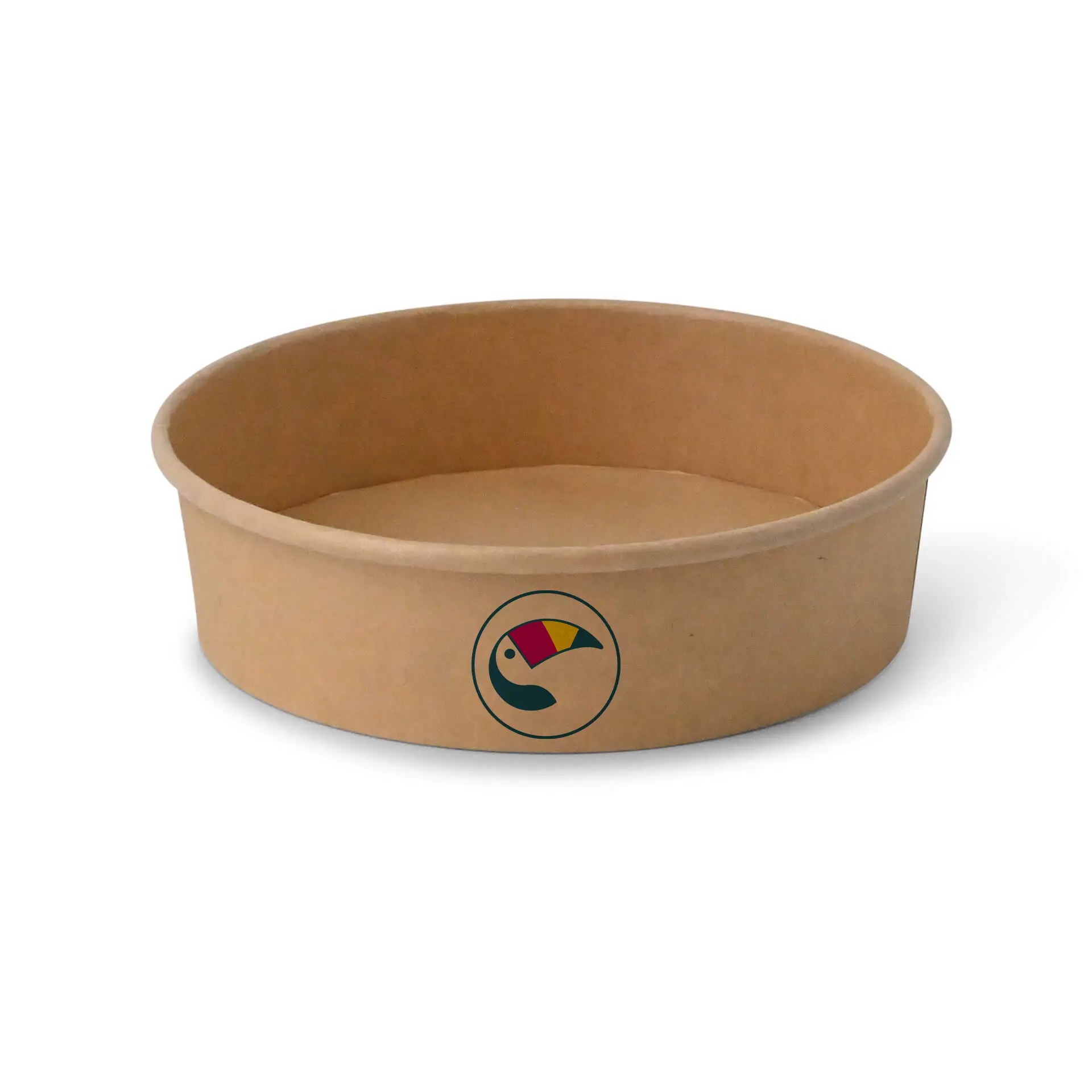 Bols à salade personnalisés / Bowls personnalisés, 700 ml, Ø 185 mm, brun, avec revêtement PLA