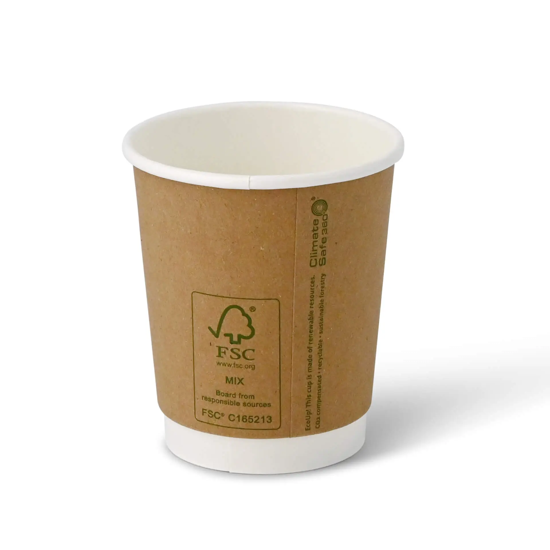 Gobelet en carton double paroi, 20 cl / 8 oz, Ø 80 mm, brun dhd04872-coffee-to-go-becher-aus-pappe-doppelwandig-200-ml-8-oz-80-mm-braun-2