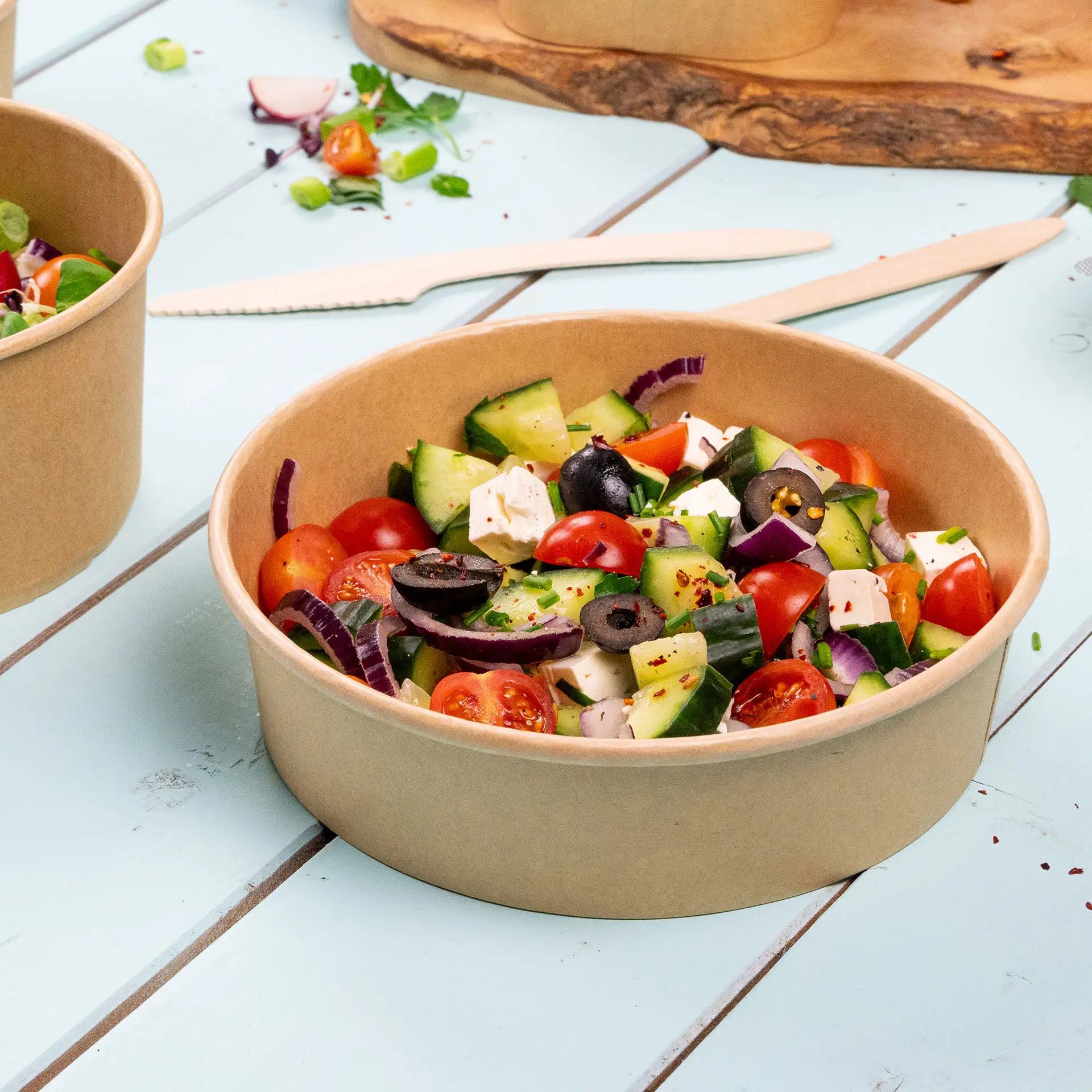 Bol premium rond en carton kraft brun, 700 ml, Ø 185 mm dfc088651-kartonschale-salatschale-premium-700-ml-185-mm-braun-rund-5