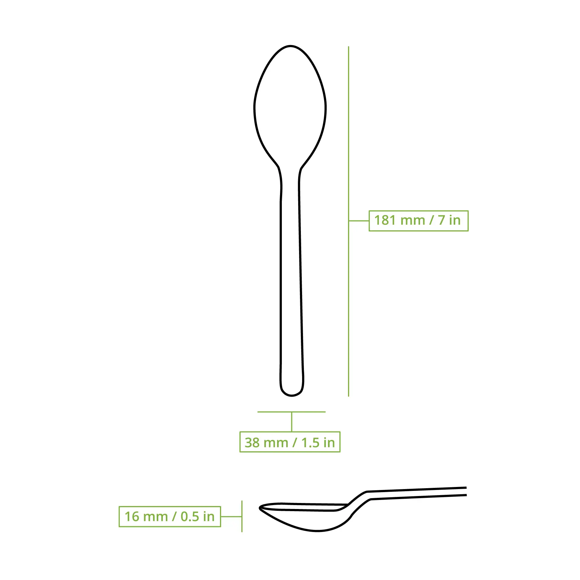 Cuillère réutilisable "merways Cutlery" 18 cm, poivre / gris