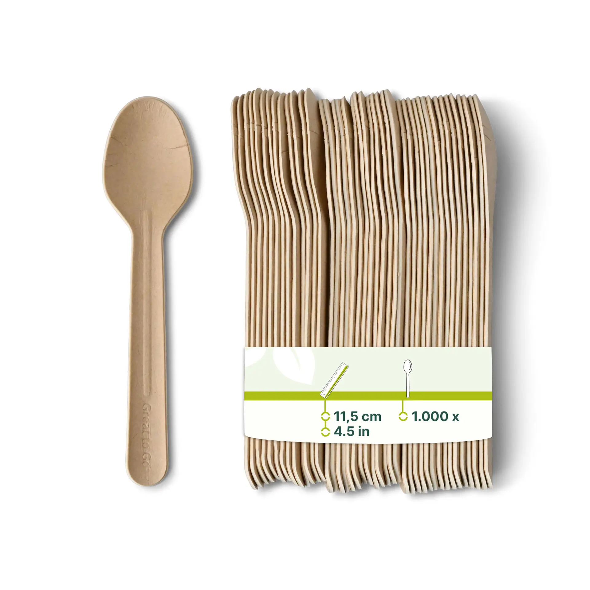 Cuillère à café en papier 11,5 cm, brun Cuillère à café en papier 11,5 cm, brun