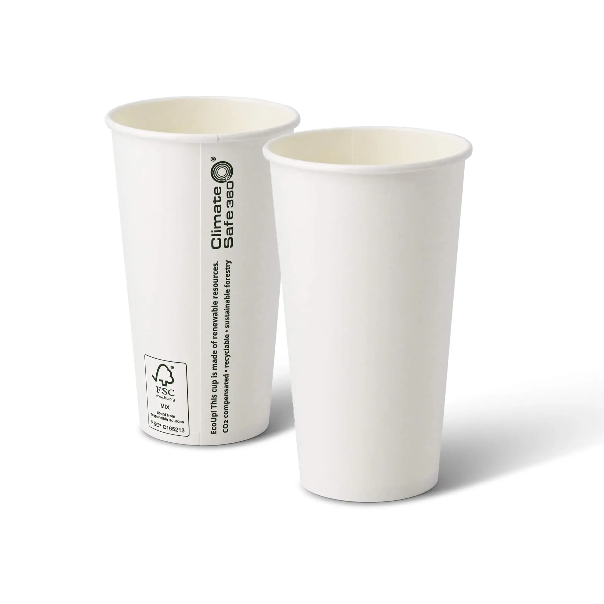 Gobelet en carton blanc 50 cl / 20 oz, Ø 90 mm