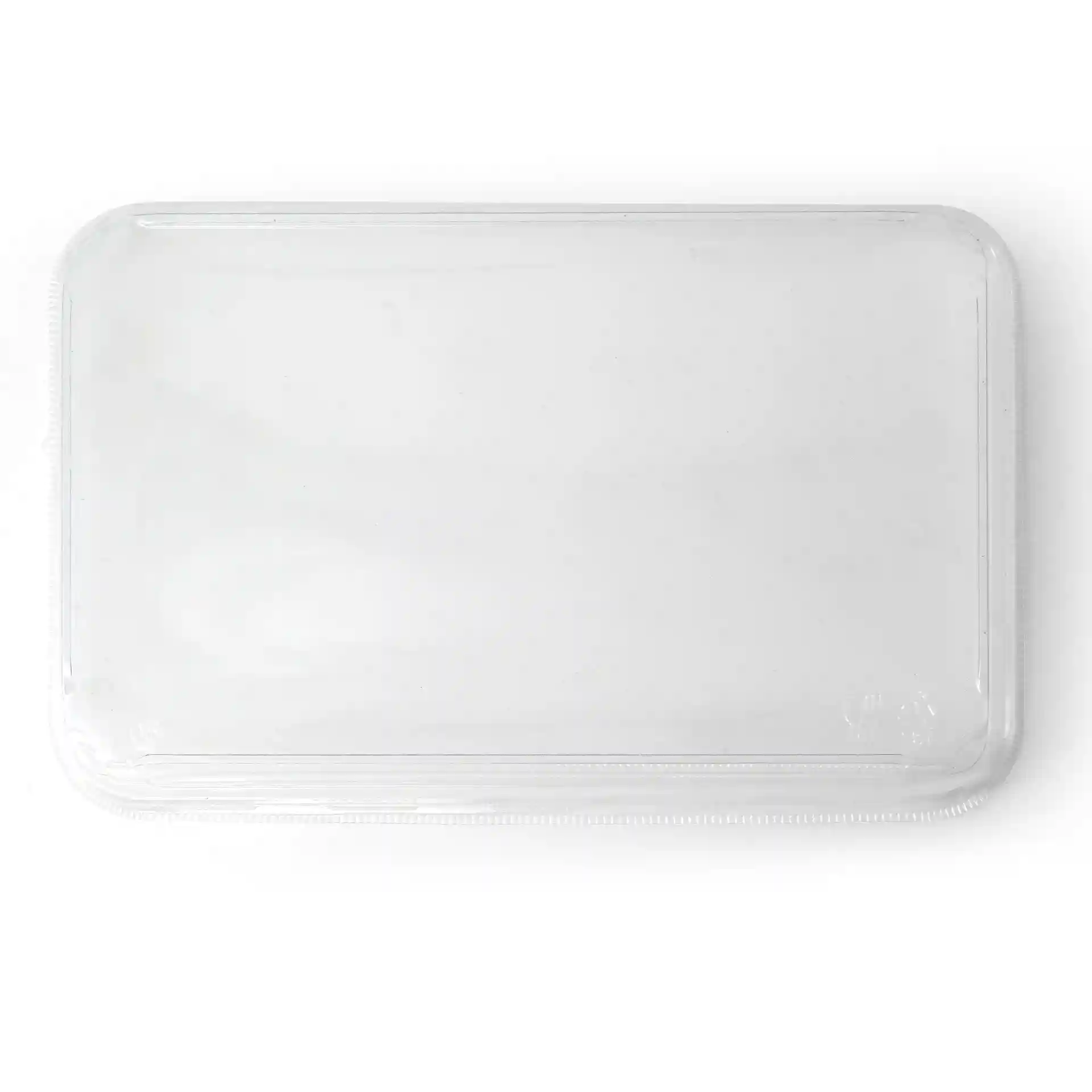 Couvercle en PET transparent pour boîtes à sushi, mesurant 24 x 15 cm, hauteur 3,5 cm.