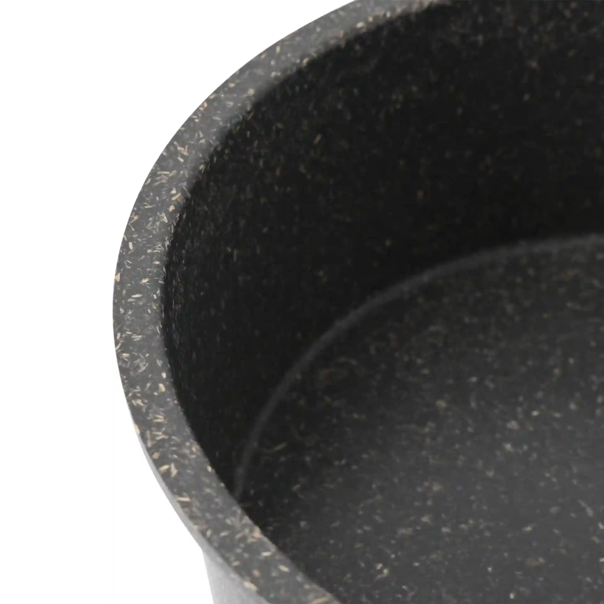 Bol rond gris réutilisable d'une capacité de 650 ml, montrant l'intérieur et la surface texturée.