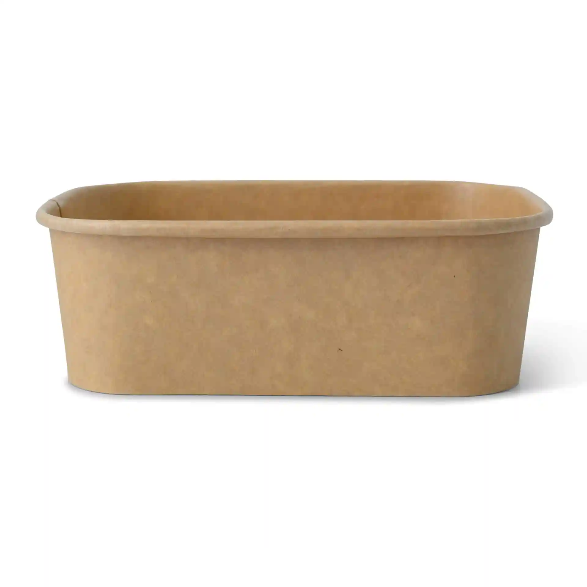 Conteneur alimentaire en carton brun rectangulaire, dimensions 17,5 x 12,5 x 5,5 cm, capacité de 750 ml.
