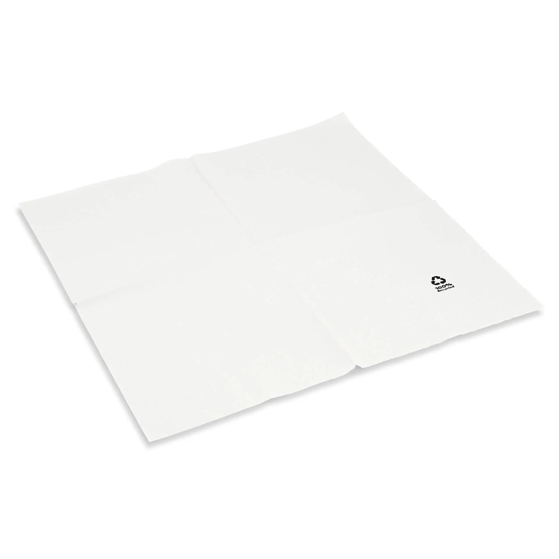 Serviettes en papier 33 x 33 cm, 2 plis, 1/4 pliées, blanches dse02828-servietten-aus-recyceltem-papier-33-x-33-cm-2-lagig-14-falz-weiss-2