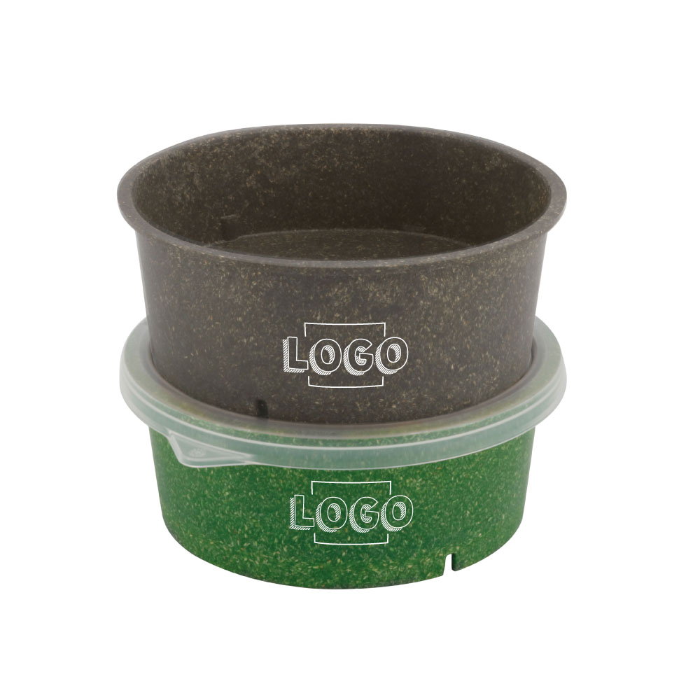 Mehrweg-Schalen "Häppy Bowl®" 650 ml, Ø 150 mm, Pfeffer / grau, Individualdruck