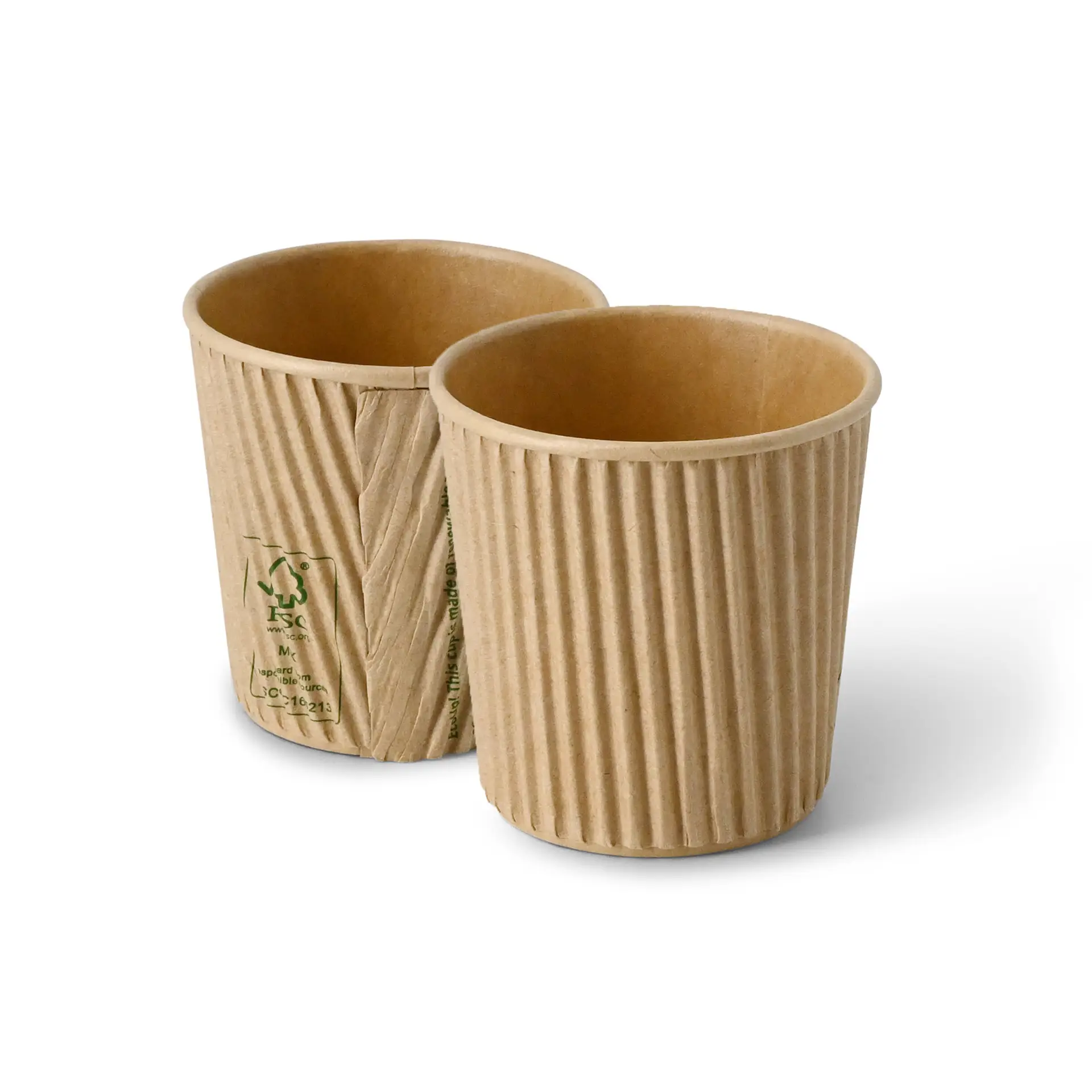 Gobelet ondulé brun 10 cl / 4 oz, Ø 62 mm
