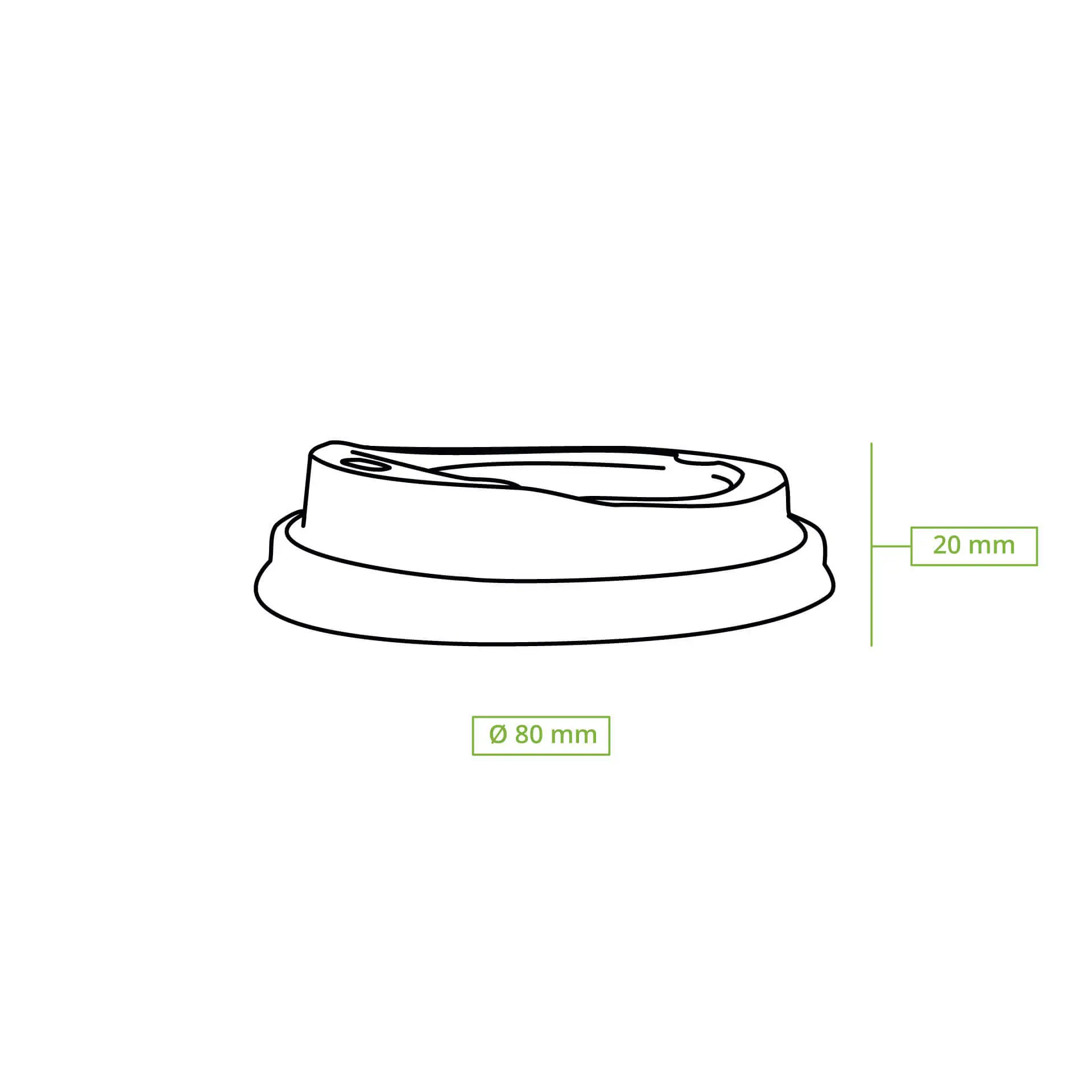 Couvercle en CPLA noir avec trou, Ø 80 mm dhd004051-cpla-deckel-80-mm-schwarz-trinkoeffnung-8