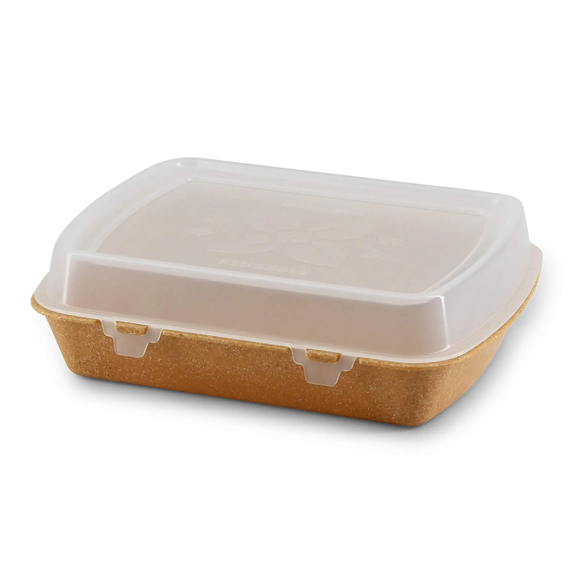 Contenant réutilisable merways Box caramel / brun, 24,5 x 20 x 4,5cm, HP4 dfc008401-mehrweg-menuebehaelter-merways-box-245-x-20-x-45-cm-hp4-karamell-braun-5