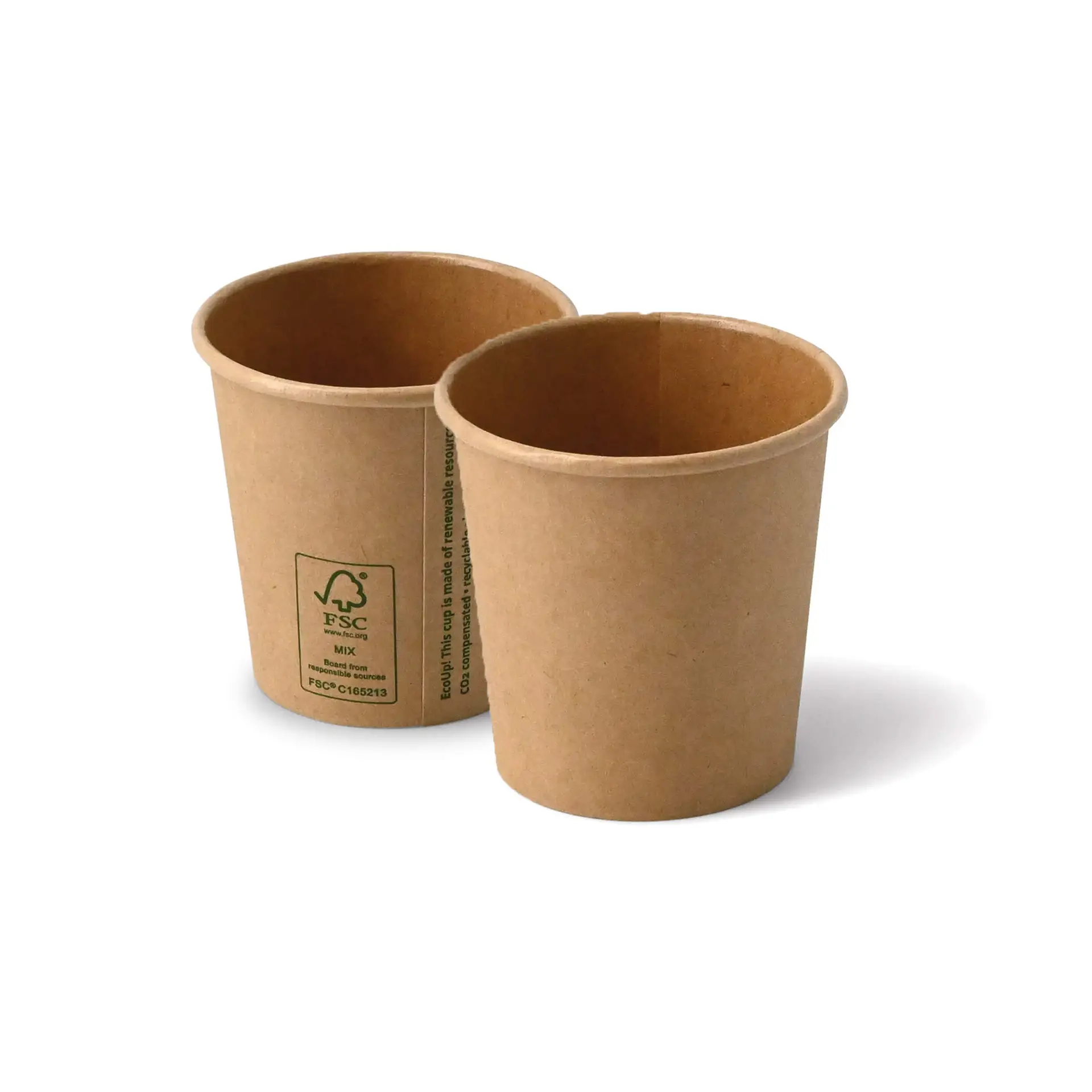 Gobelet en carton brun, 10 cl / 4 oz, Ø 62 mm