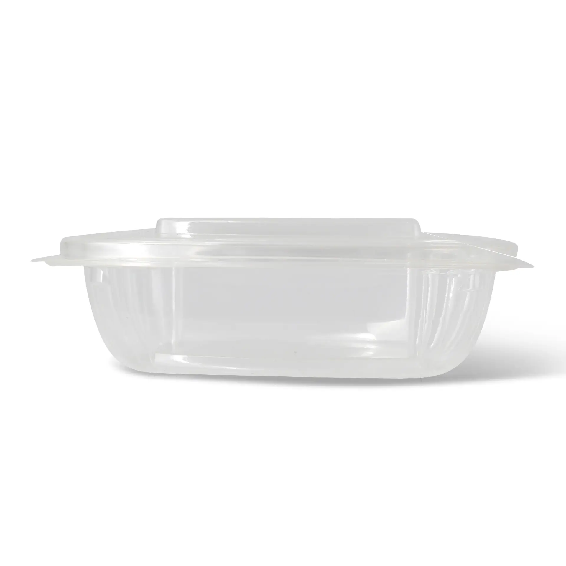Barquette avec couvercle charnière en PLA, 375 ml dfc01921-pla-feinkost-schalen-375-ml-klappdeckel-rechteckig-3
