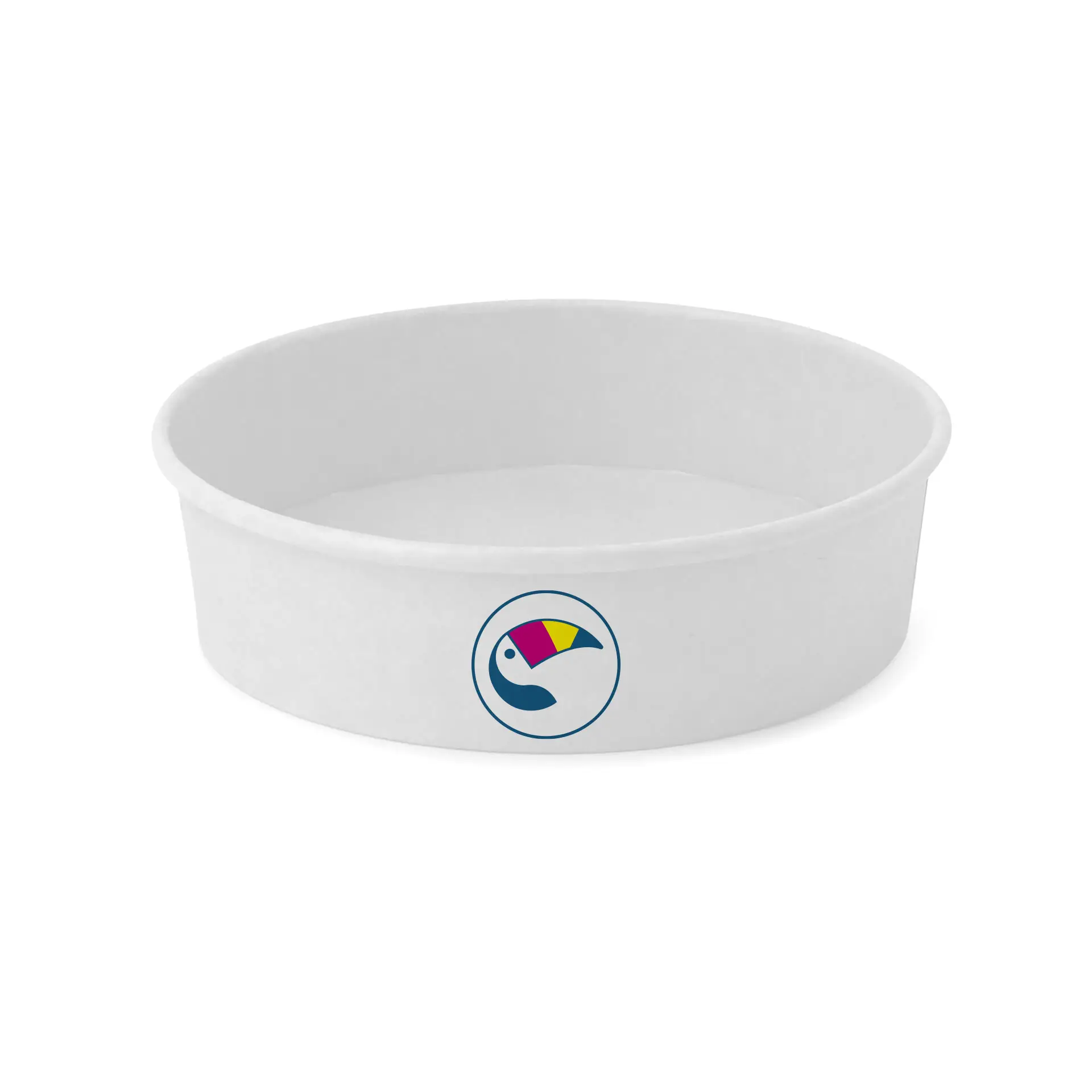Bols à salade personnalisés / Bowls personnalisés, 700 ml, Ø 185 mm, blanc, avec revêtement PE