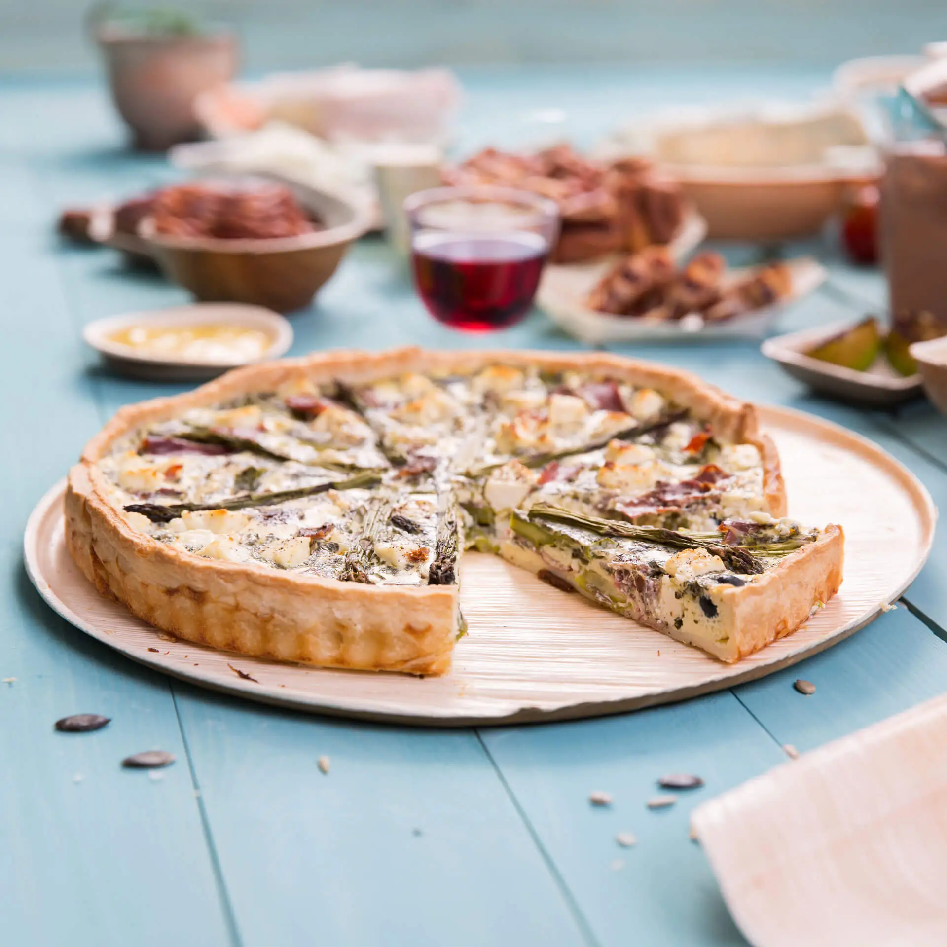 Assiette à Pizza en Feuille de Palmier "Palmware®" Ø 32 cm dtw055601-palmblatt-pizzateller-palmware-32-cm-rund-5