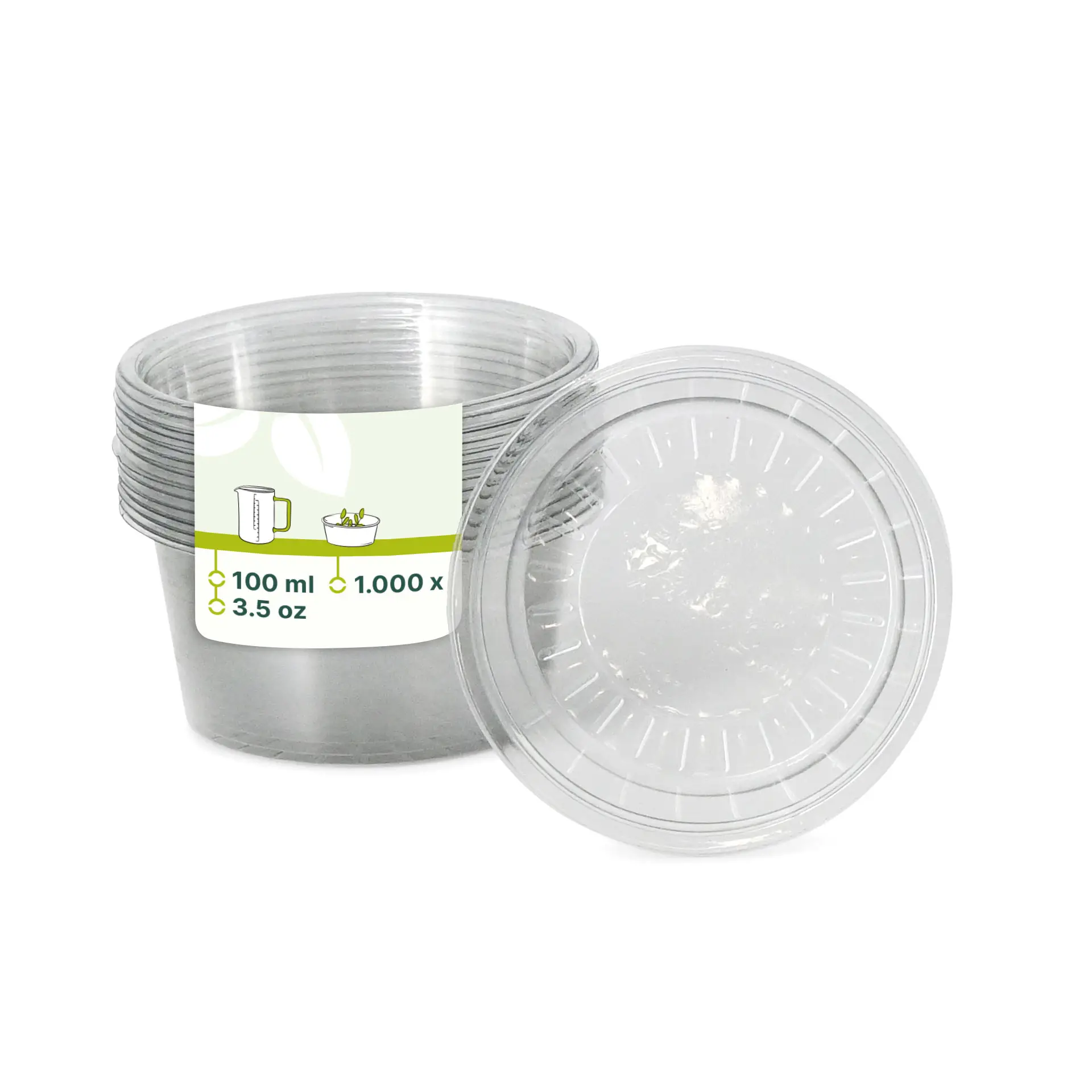 Pot à portions en rPET 100 ml, Ø 75 mm, transparent dfc02508-rpet-portionsbecher-100-ml-75-mm-transparent