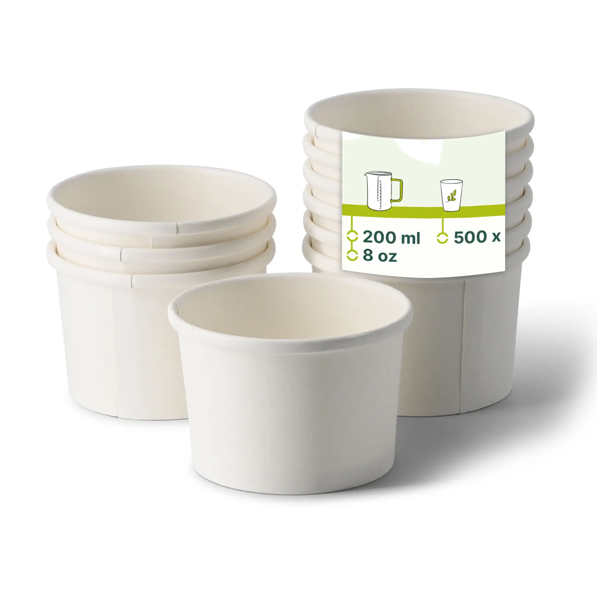 Pot à soupe à emporter (revêtu de PE) 200 ml / 8 oz, Ø 90 mm, blanc Pot à soupe à emporter (revêtu de PE) 200 ml / 8 oz, Ø 90 mm, blanc
