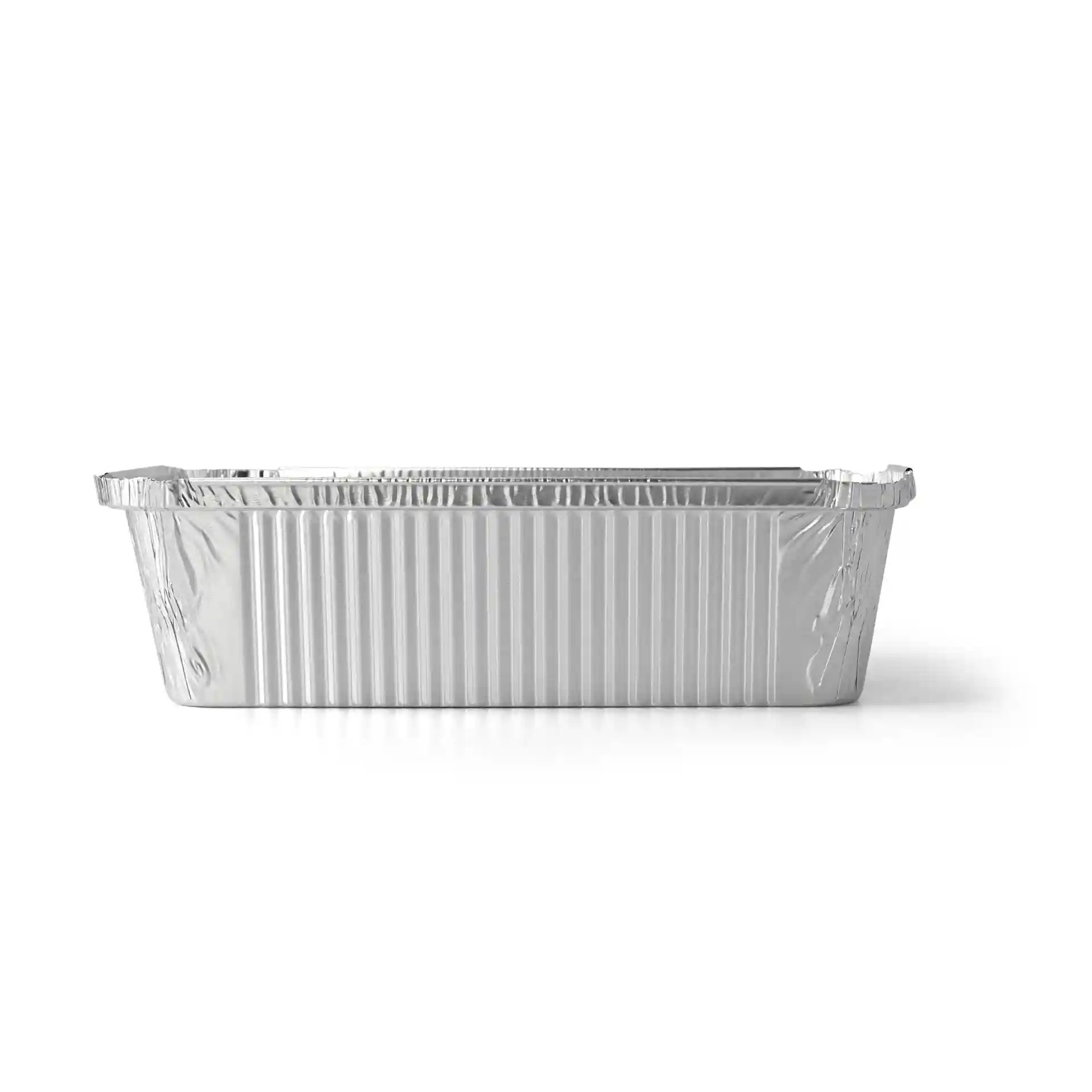 Conteneur en aluminium rectangulaire mesurant 21,8 x 11,3 x 5,4 cm avec une capacité de 900 ml.