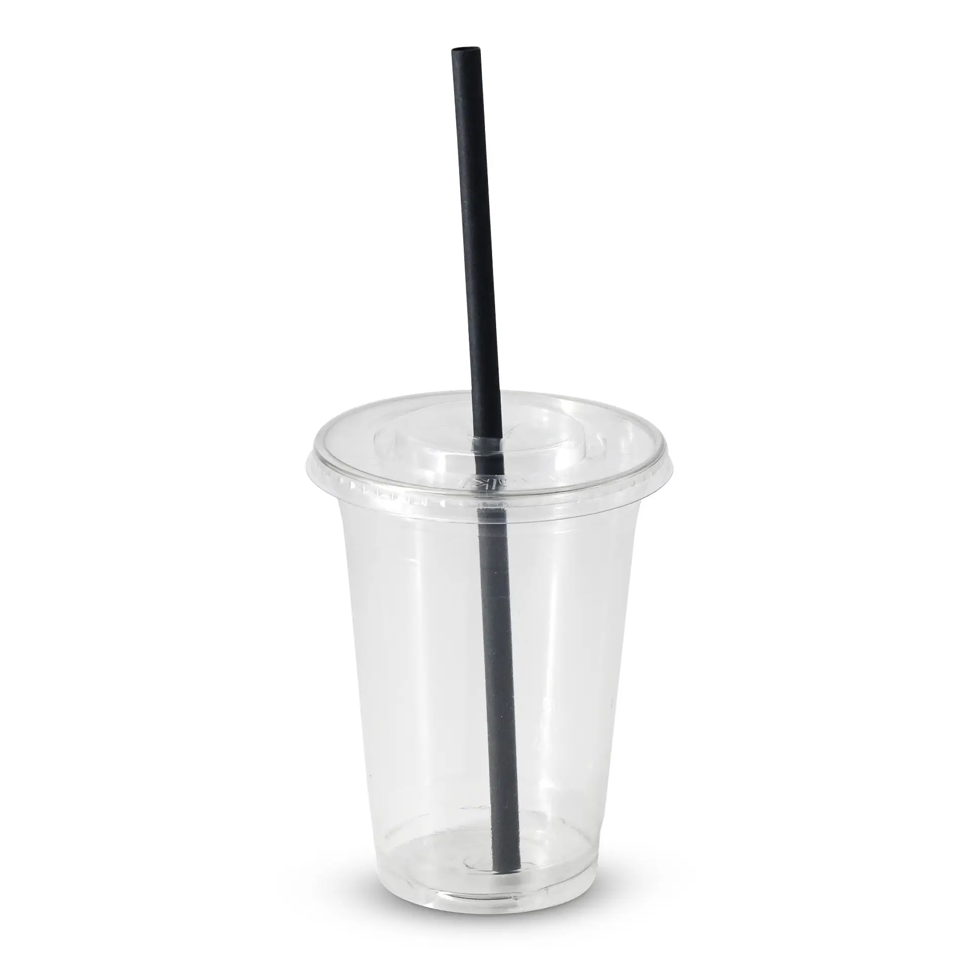 Paille Jumbo en papier 23 cm, Ø 8 mm, noir, roulé verticalement