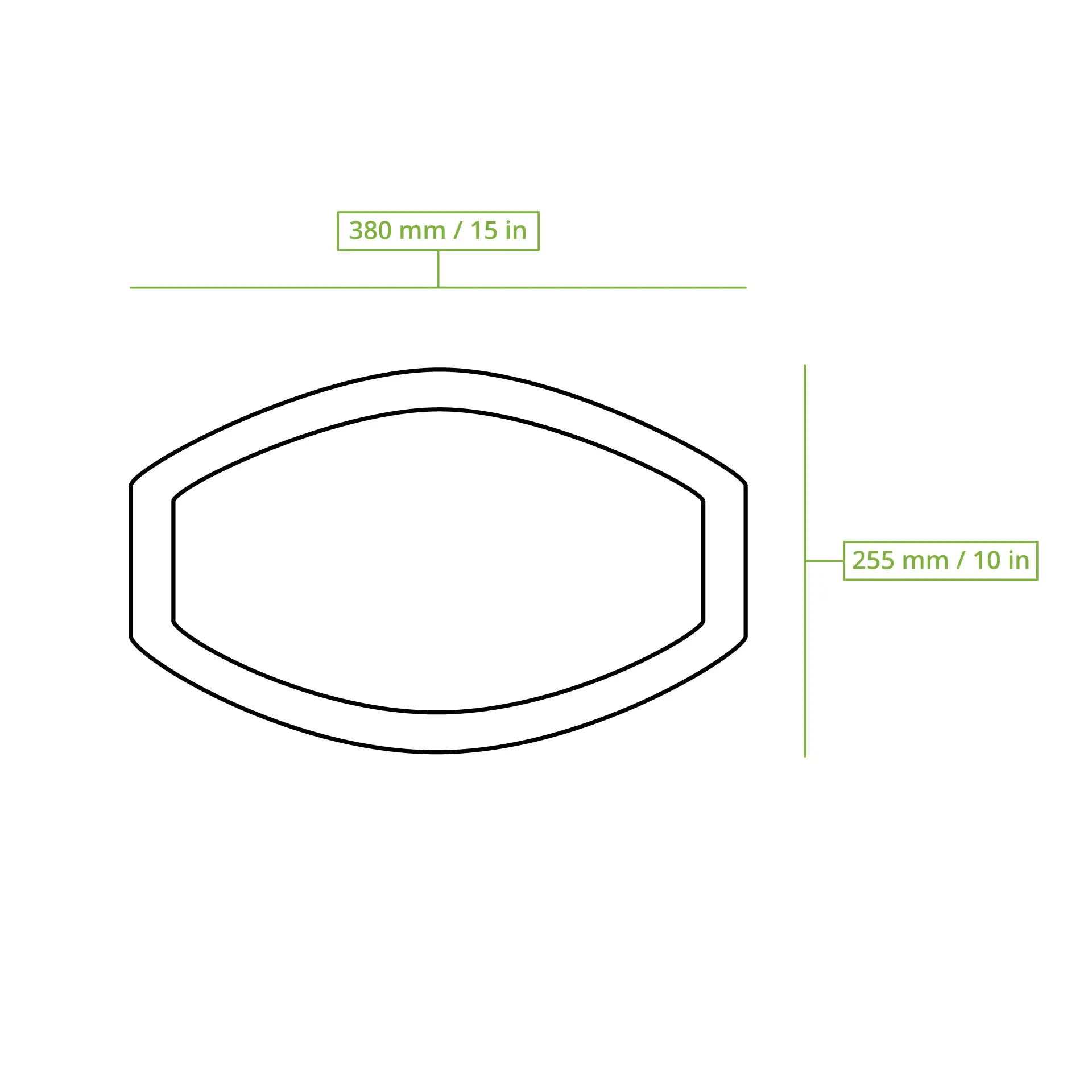 Plateau en Feuille de Palmier "Palmware®" 38 x  25,5 cm, Rectangulaire