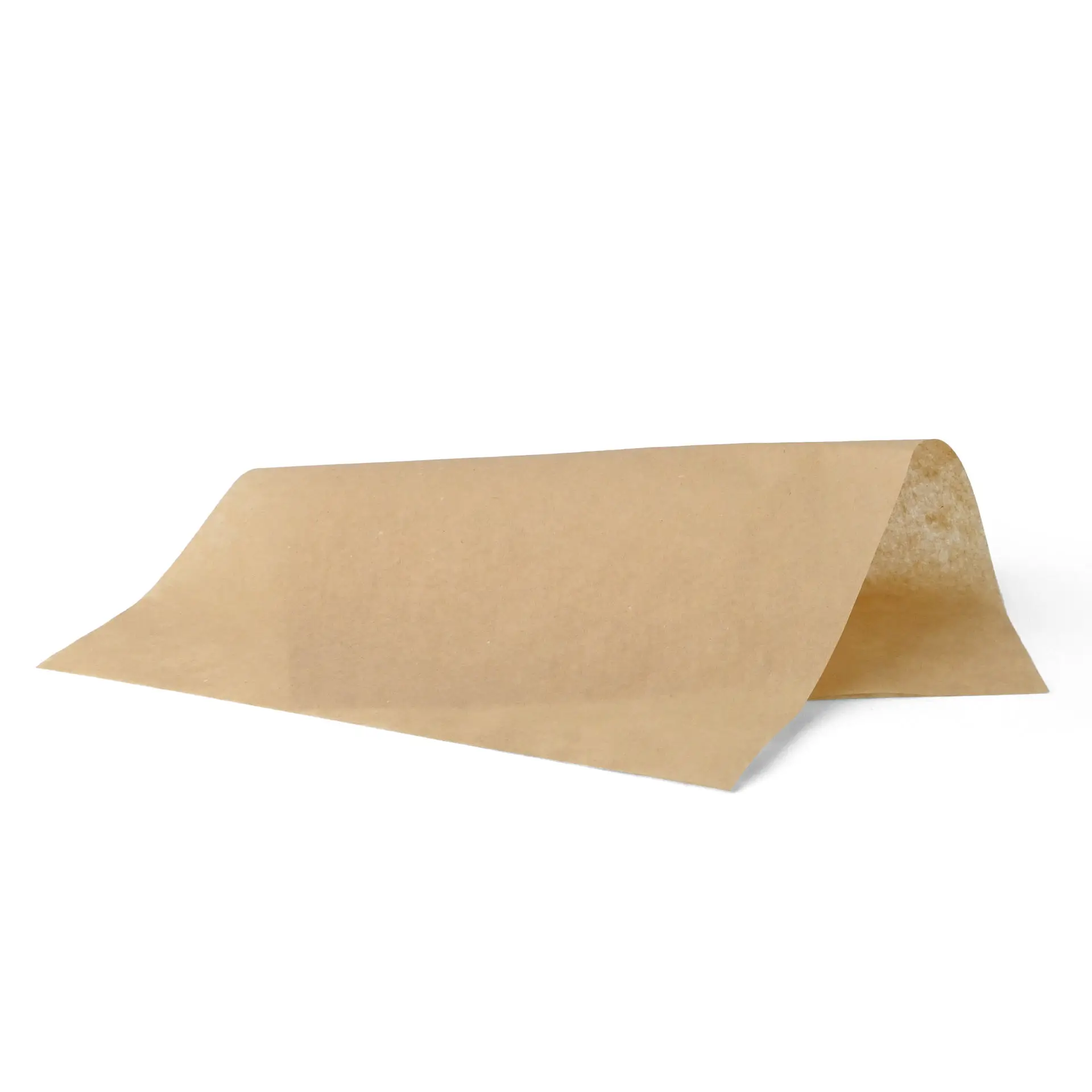 Papier d'emballage brun, résistant à la graisse, prédécoupé, adapté aux aliments chauds et froids, 25 x 37 cm.