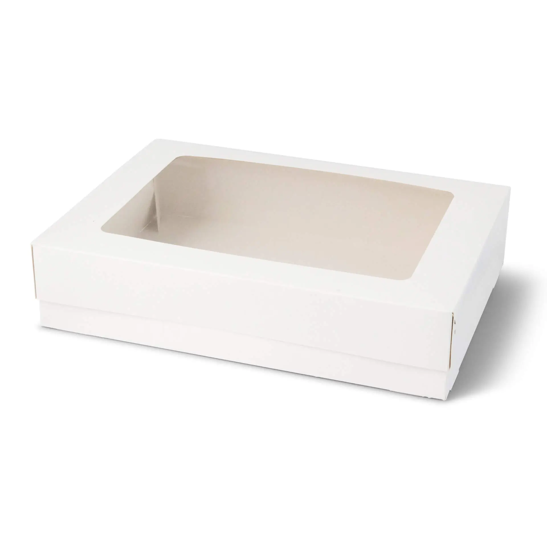 Boîtes à cupcakes (12 pièces), fenêtre en cellulose, blanches