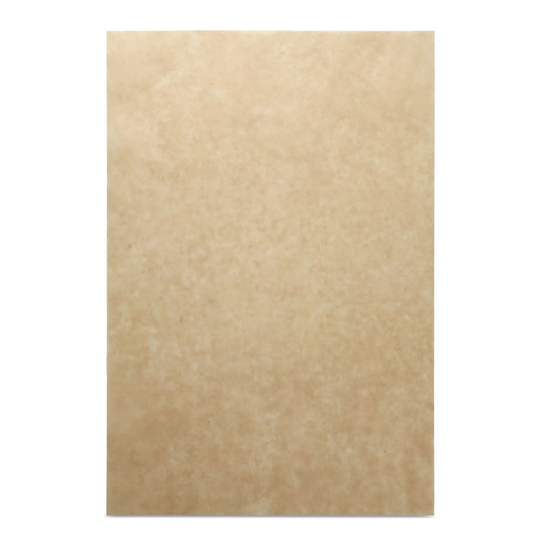 Papier d'emballage brun anti-graisse, prédécoupé, mesurant 25 x 37 cm, adapté aux aliments chauds et froids.
