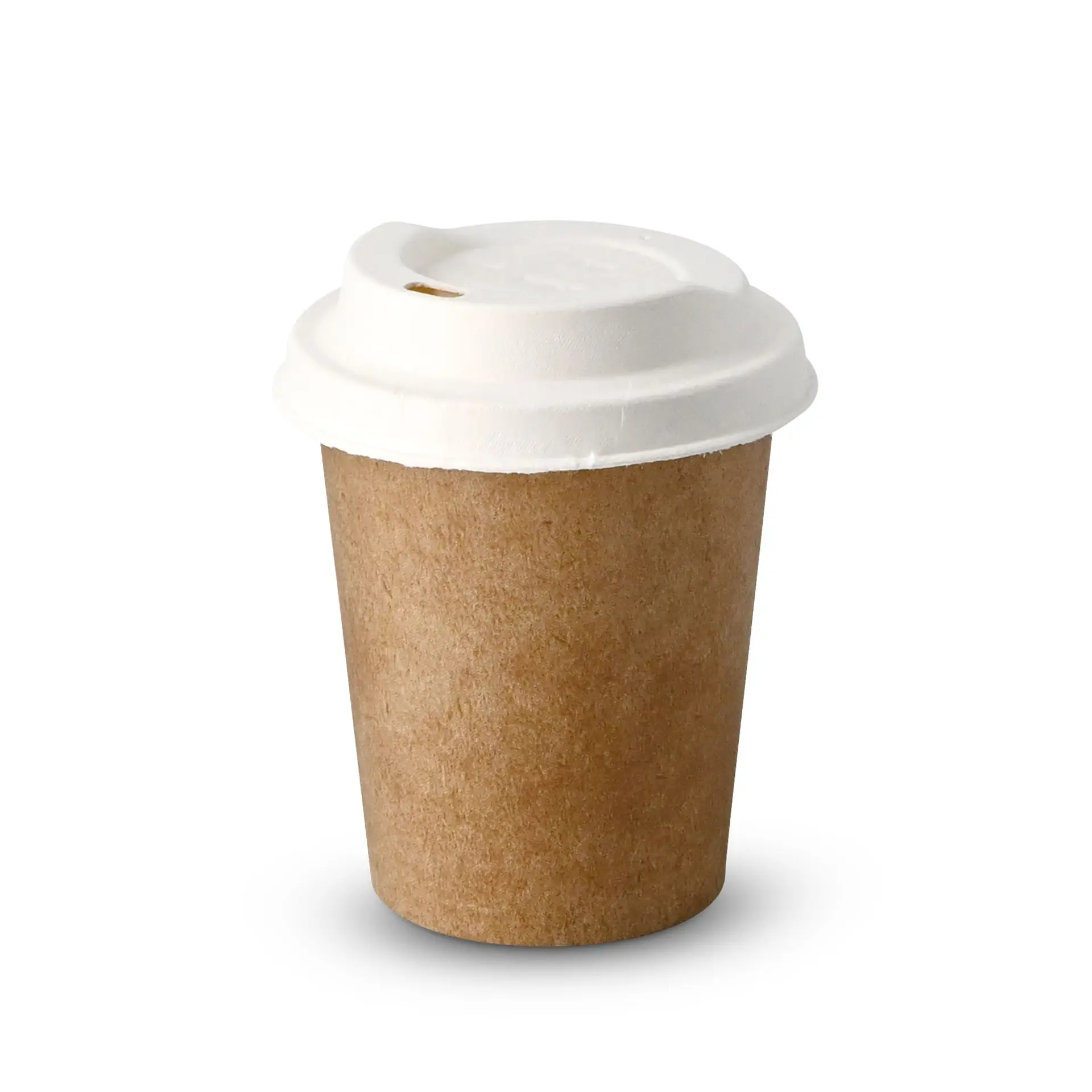 Couvercle en carton Ø 80 mm, blanc, avec ouverture pour boire Couvercle en carton Ø 80 mm, blanc, avec ouverture pour boire