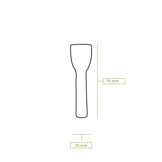 Spatule à glace en papier brun, 9,5 cm Spatule à glace en papier brun, 9,5 cm
