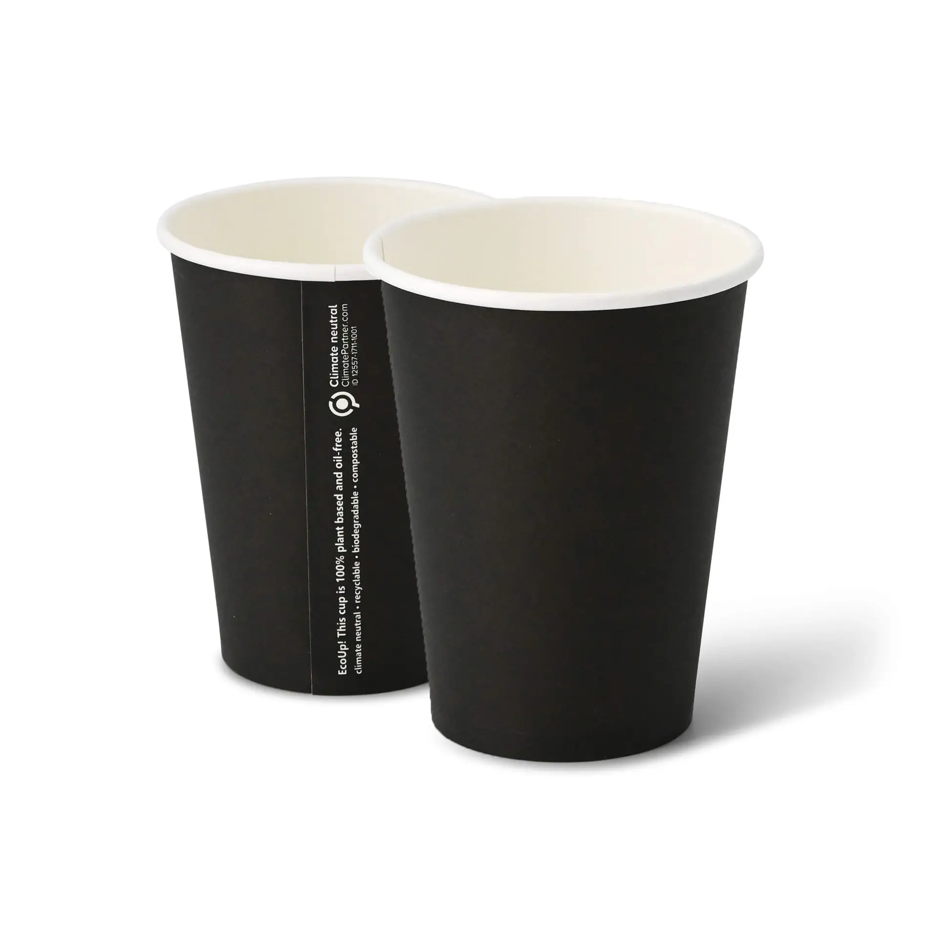 Gobelet en carton noir, 30 cl / 12 oz, Ø 90 mm