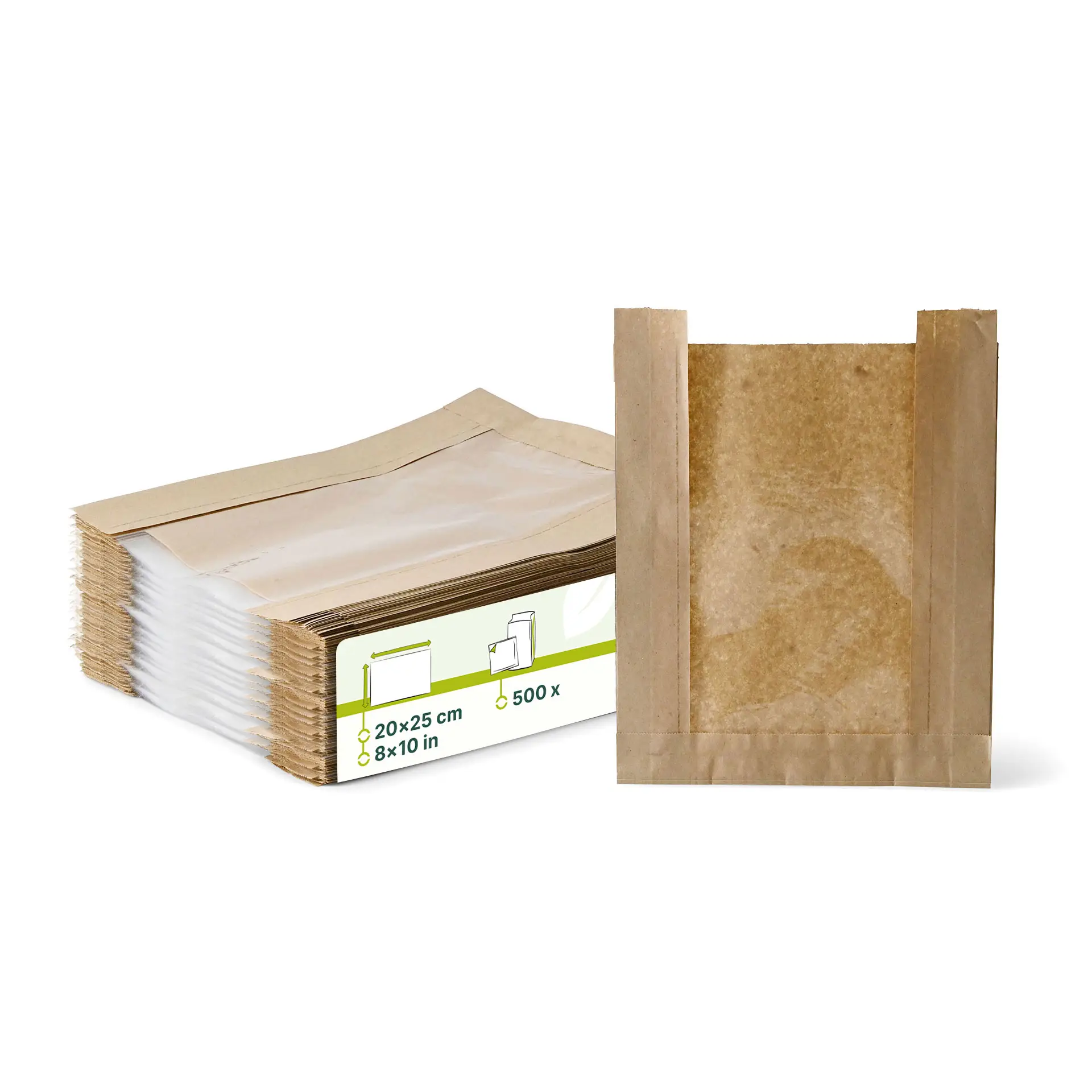 Sac à pain avec fenêtre S, 20 x 5 x 25 cm, brun