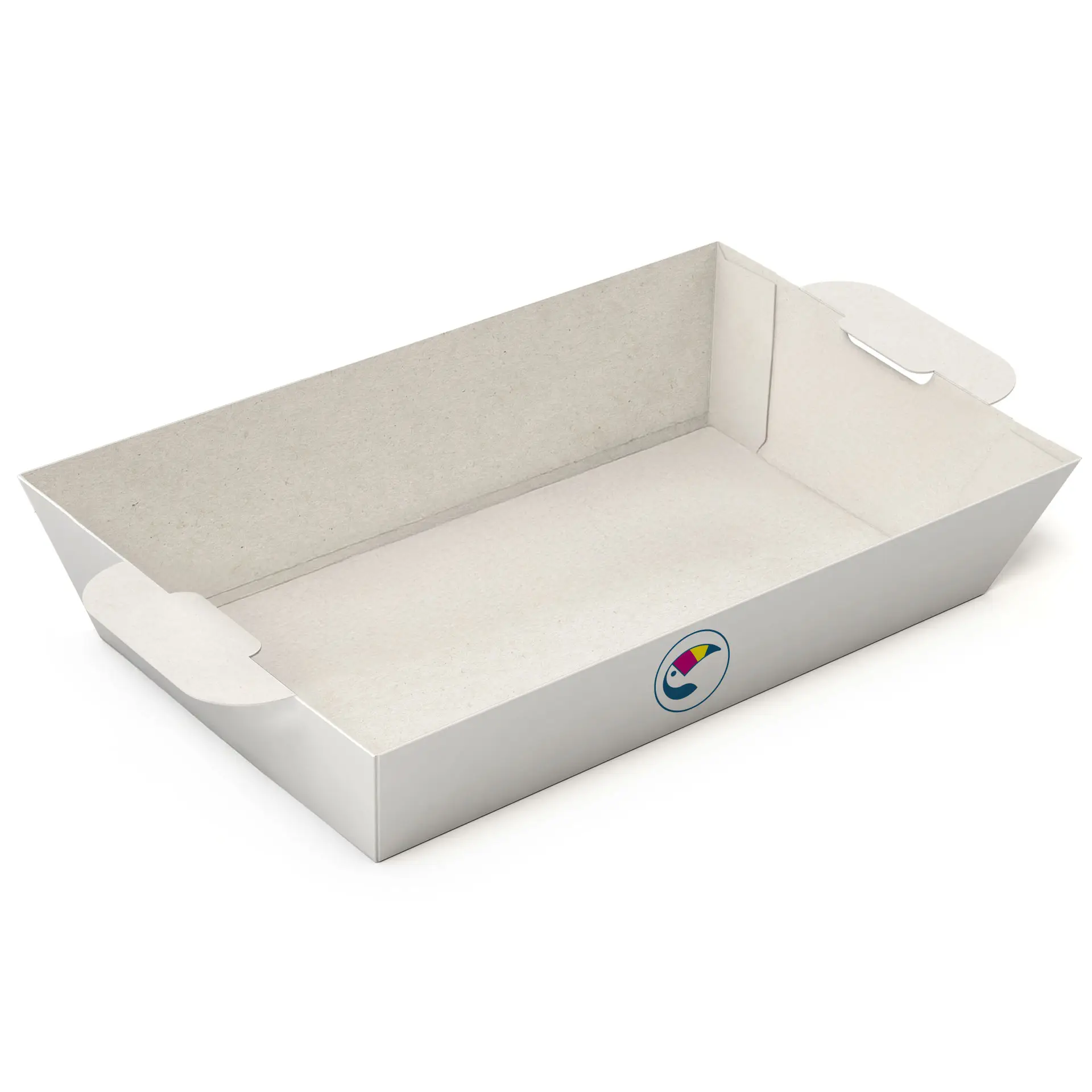 Barquettes à snacks personnalisées, 19,7 x 13,7 cm, blanches, rectangulaires