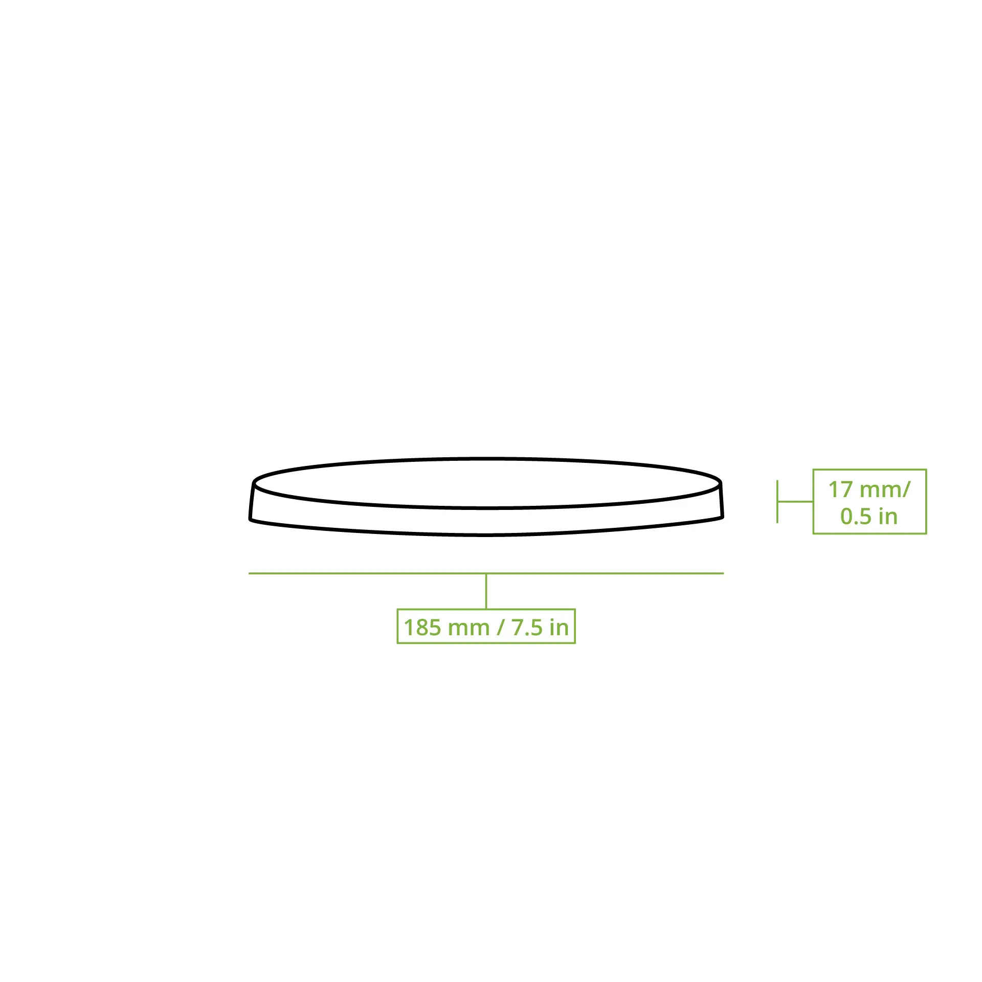 Couvercle en carton avec membrane (revêtu de PE) Ø 185 mm, blanc, rond (pour bol en carton kraft)