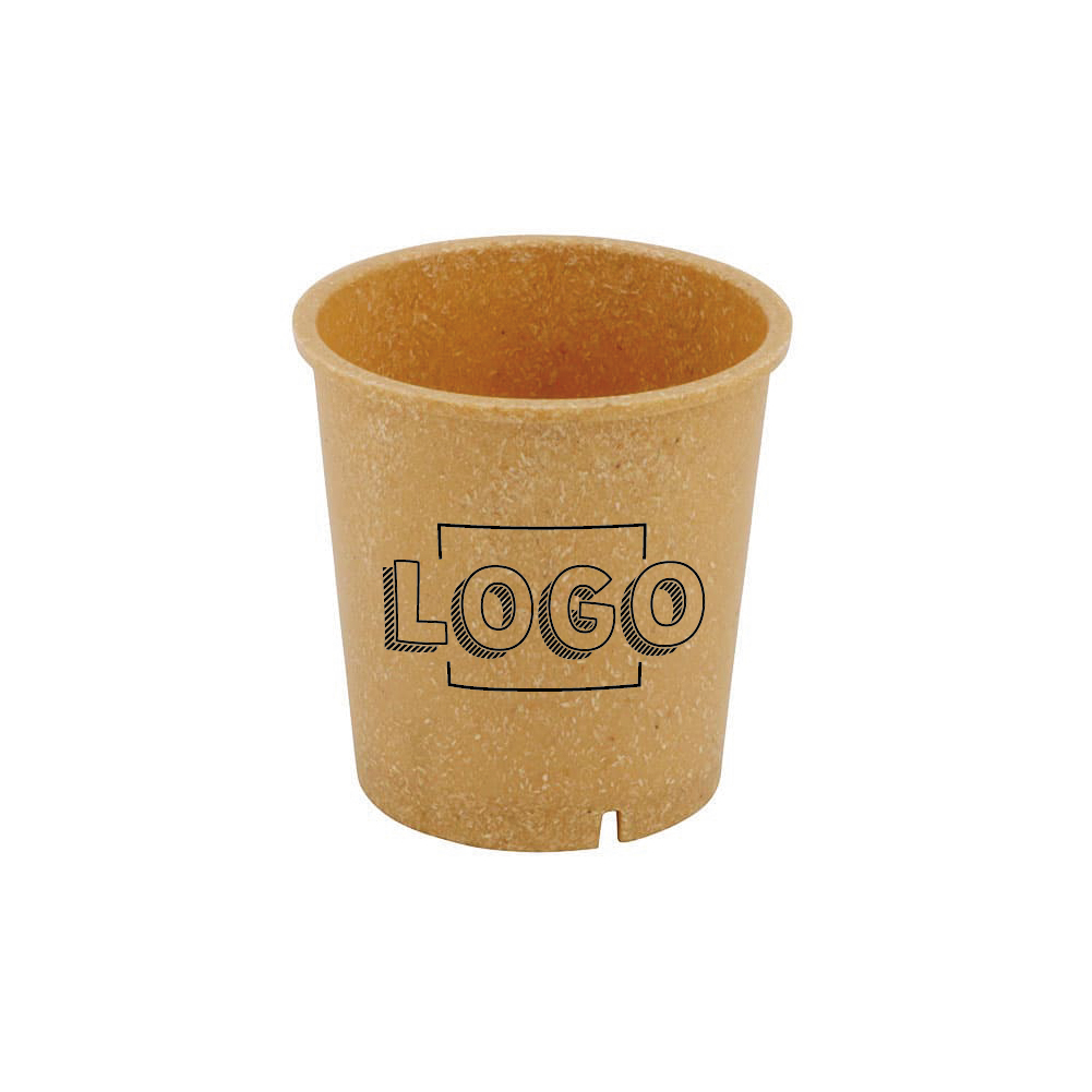 Mehrweg-Becher "Häppy Cup" 400 ml, Ø 95 mm, Karamell / braun, Individualdruck